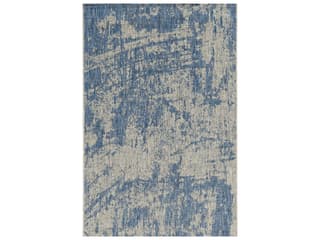 Provo 5'3" x 7'7" Grey Denim Strokes Indoor Outdoor Area Rug