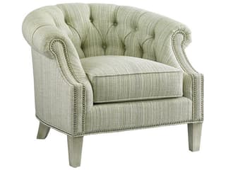Kensington Place Kendrick Tufted Fabric Accent Chair in Beige