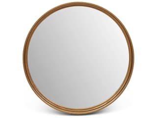 Urbia Samar Antique Brass Round Wall Mirror