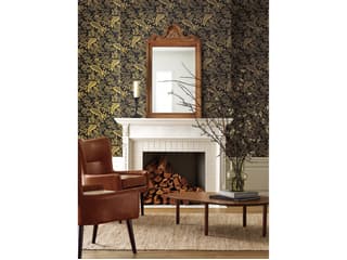 York Wallcoverings Gold / Black Canopy Wallpaper