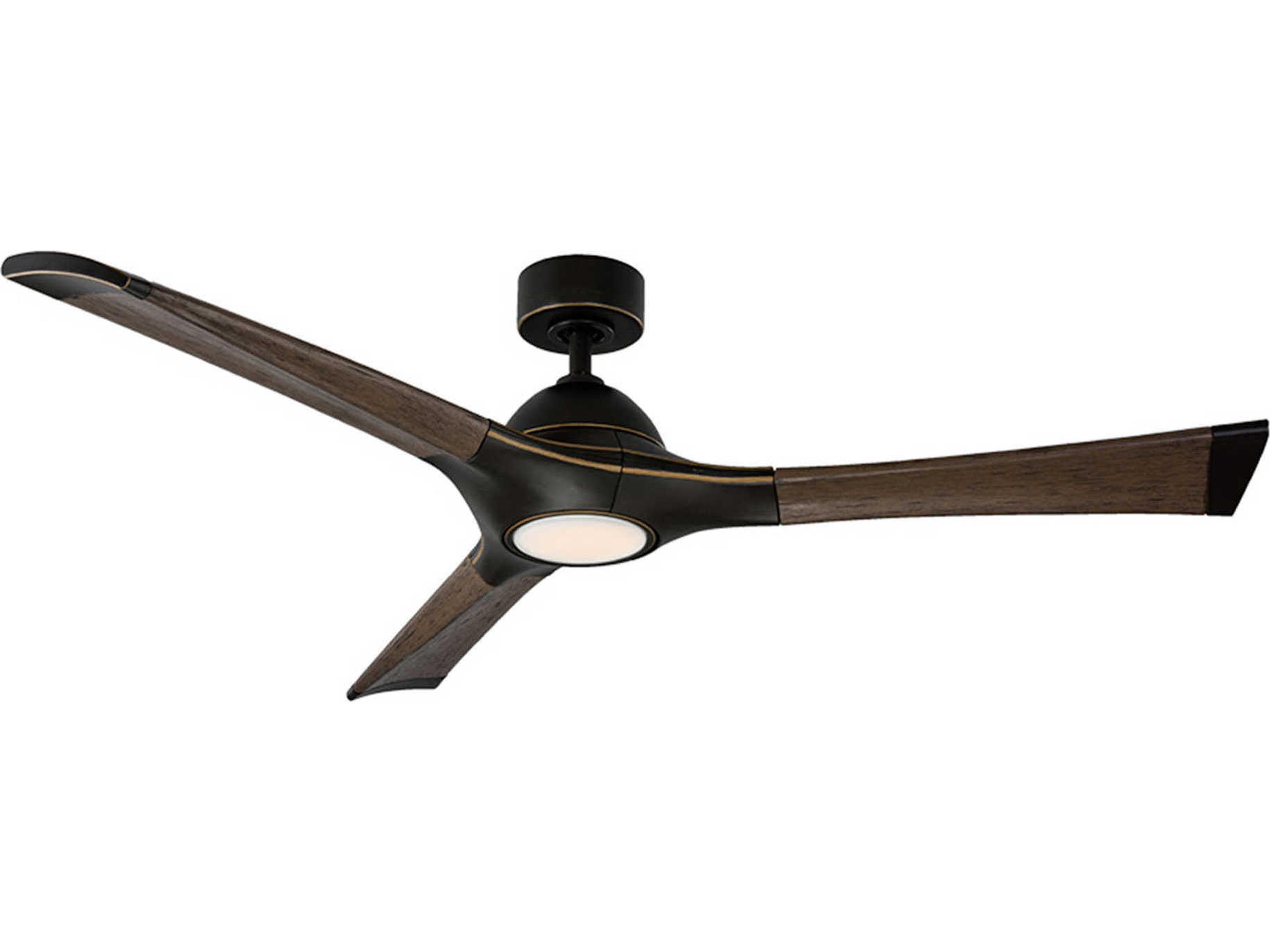Woody 60 Inch Smart Ceiling Fan in Bronze and Dark Walnut