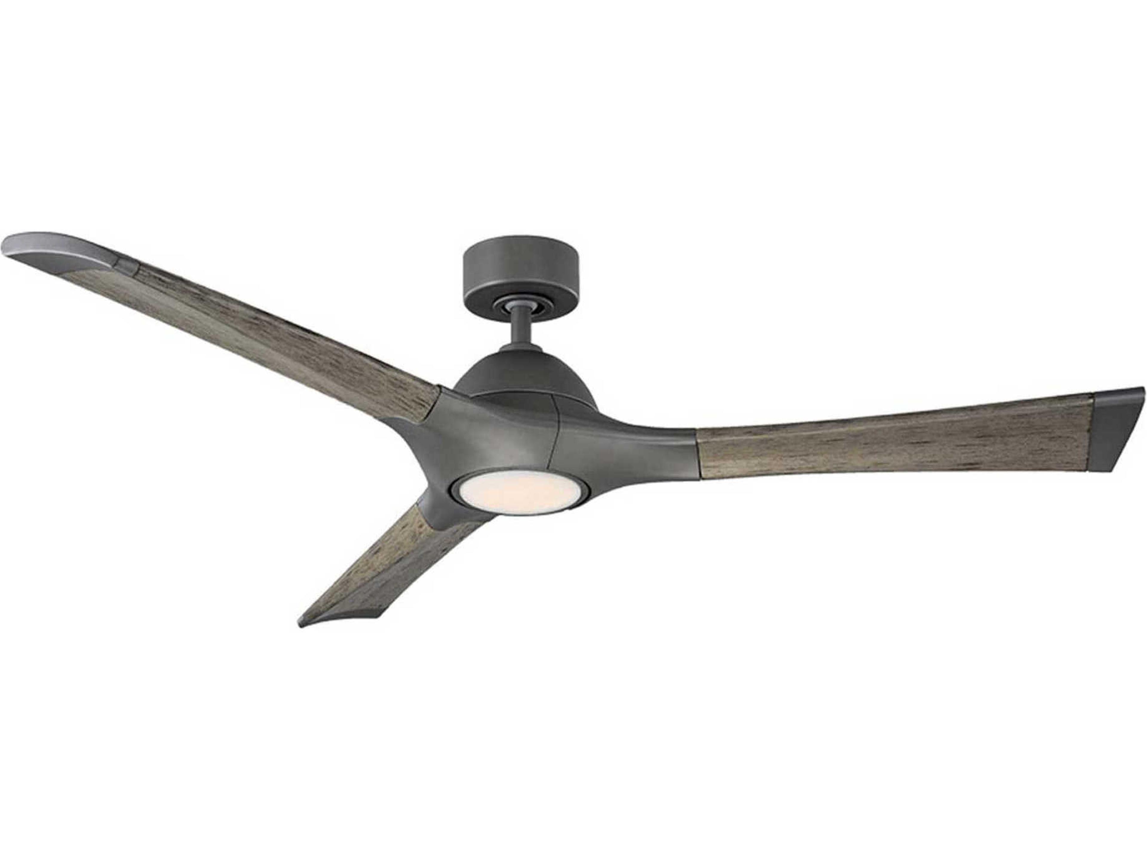 Woody 60 Inch Smart LED Ceiling Fan in Graphite and Weathered Gray