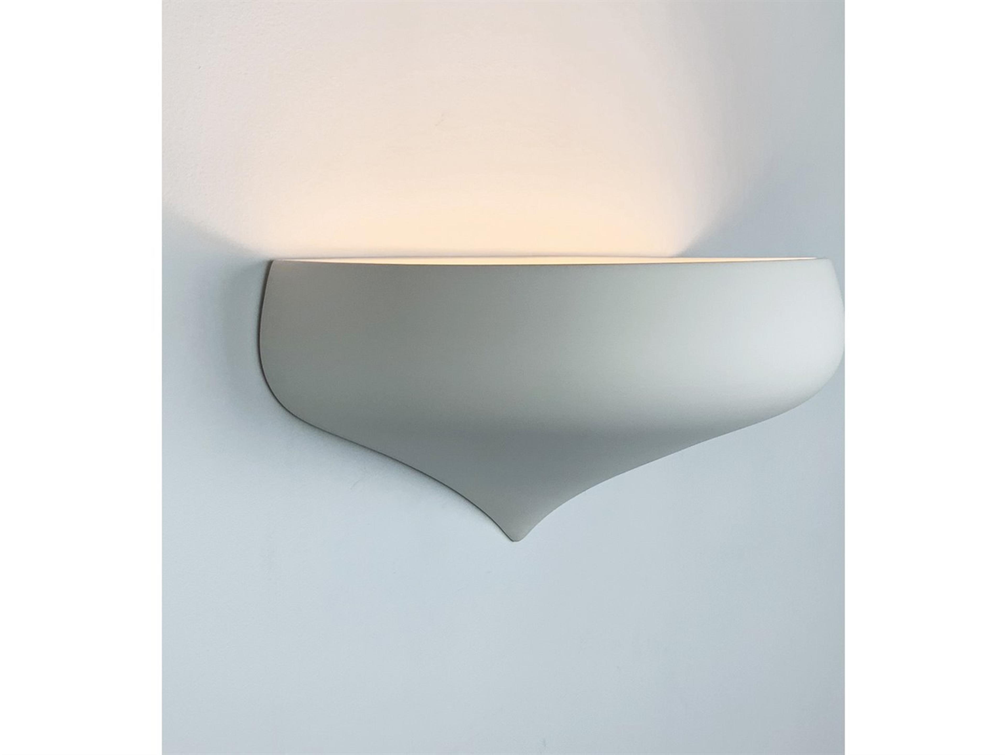 A19 Vancouver 2-Light White Wall Sconce