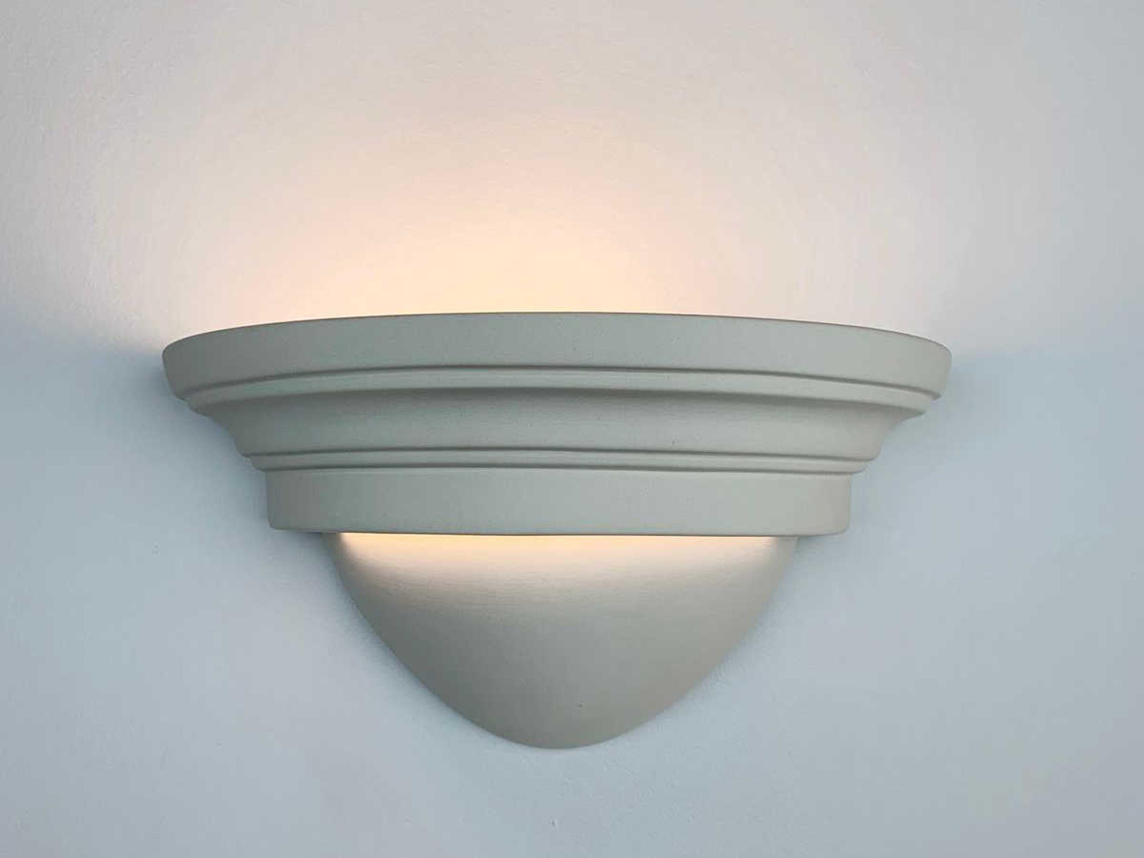 A19 Minorca 1-Light White Wall Sconce