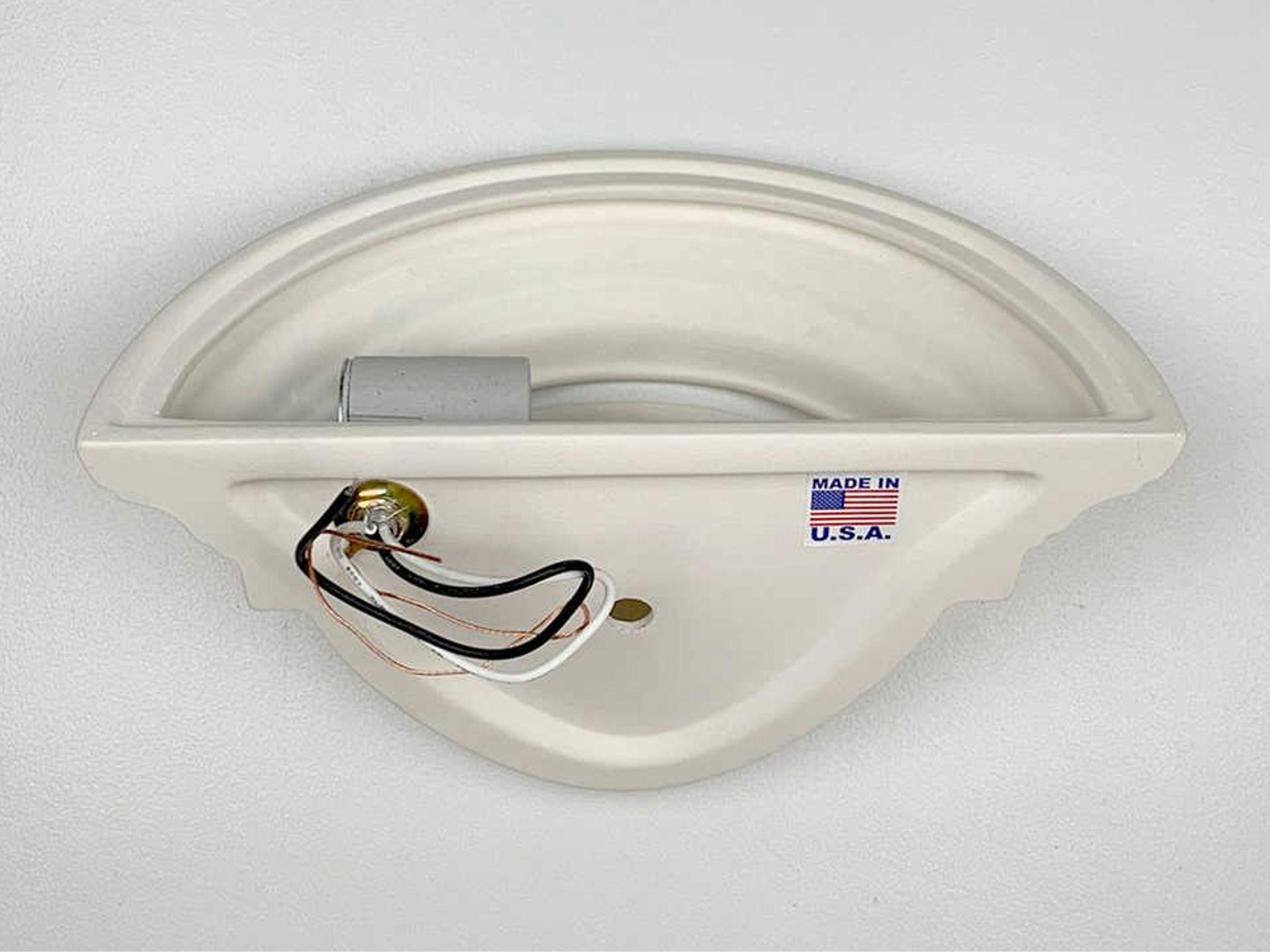 A19 Minorca 1-Light White Wall Sconce