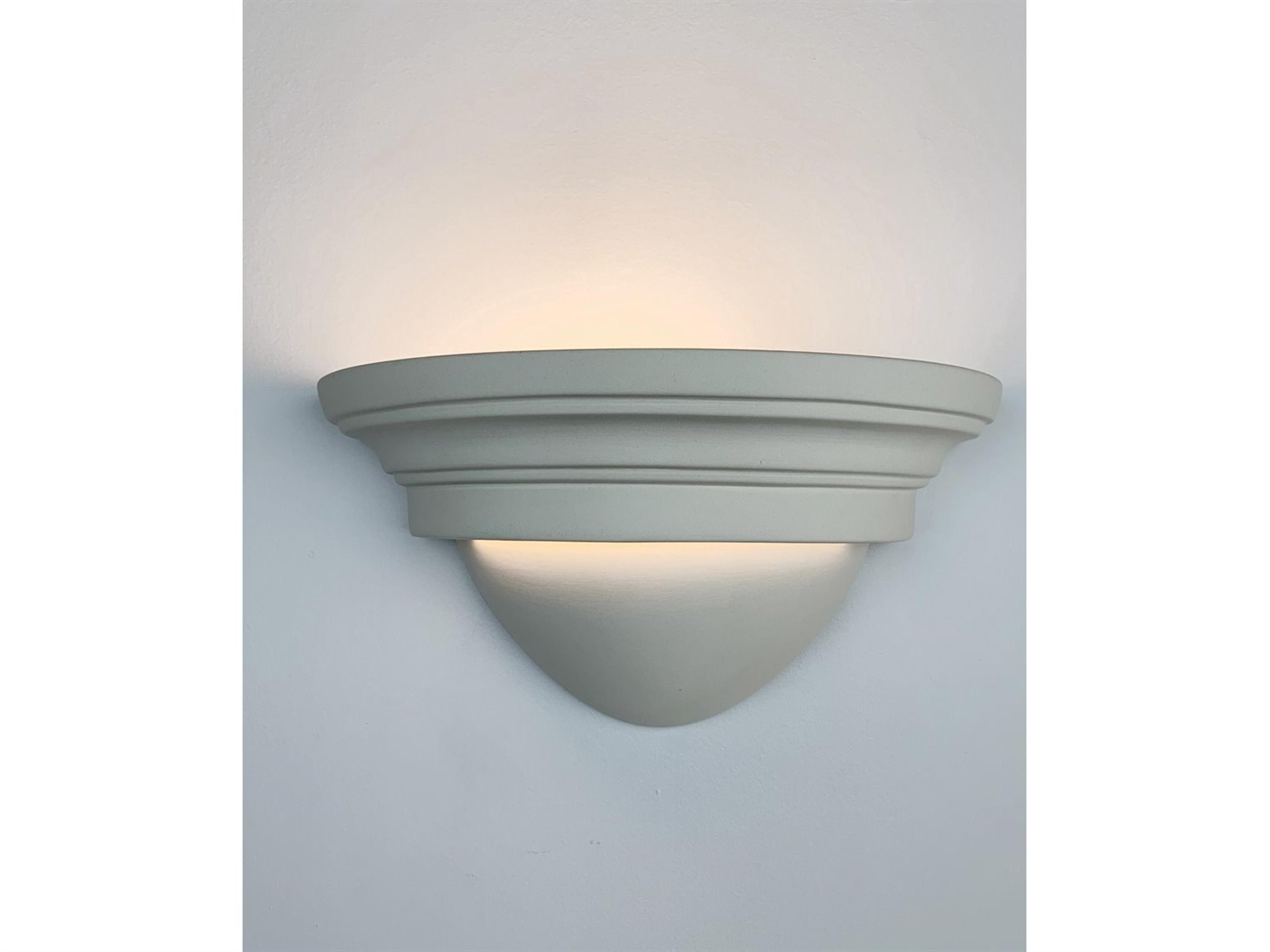 A19 Minorca 1-Light White ADA Wall Sconce