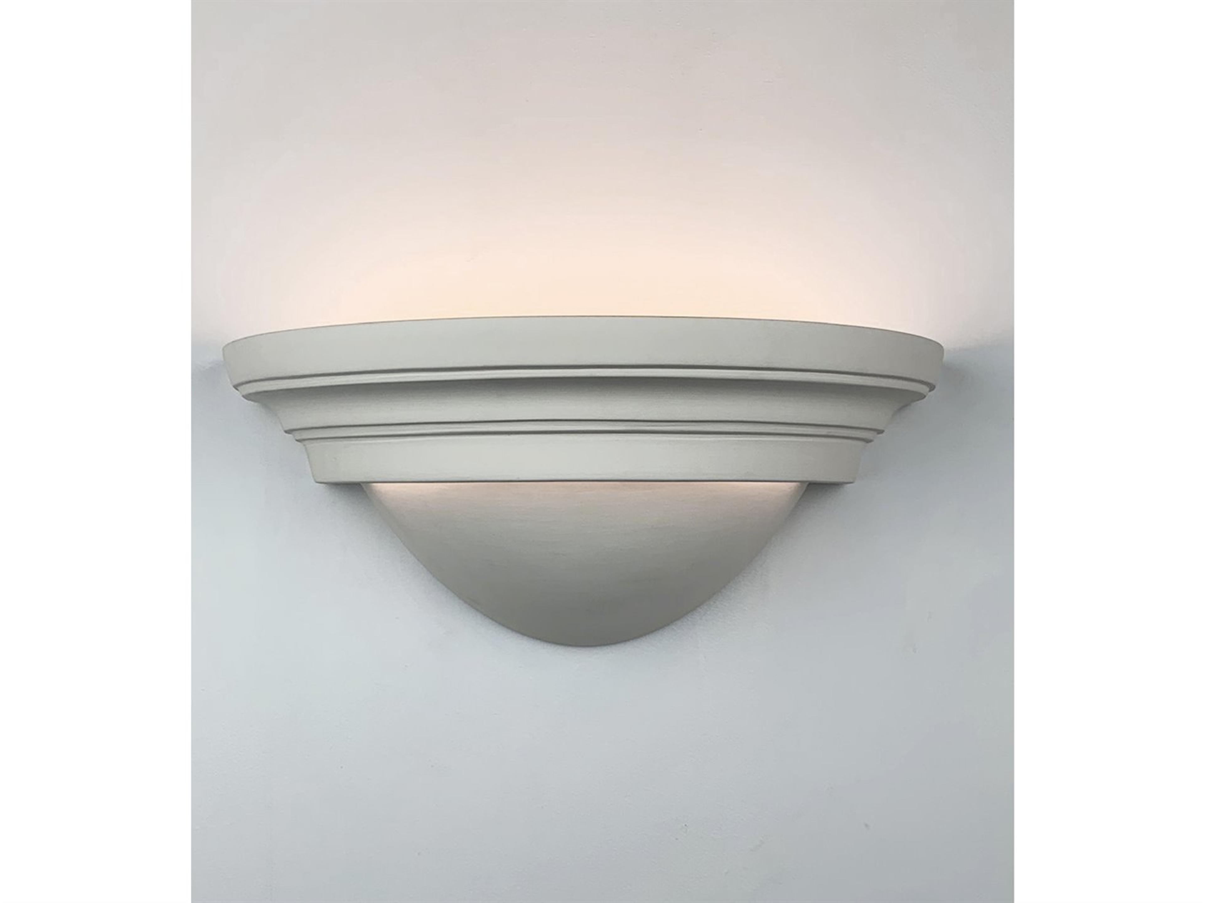 A19 Majorca 1-Light White ADA Wall Sconce