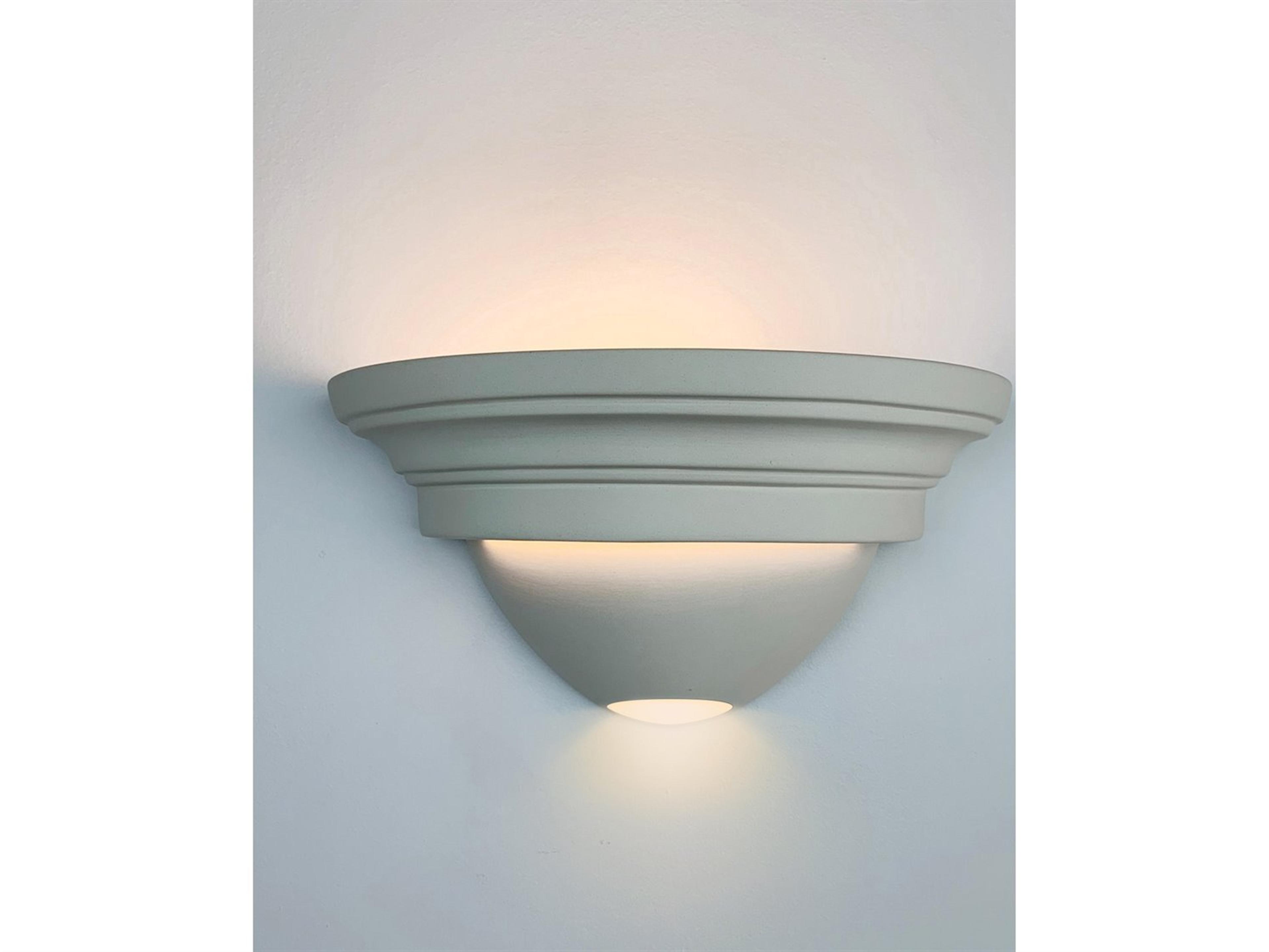 A19 Formentera 1-Light White Wall Sconce