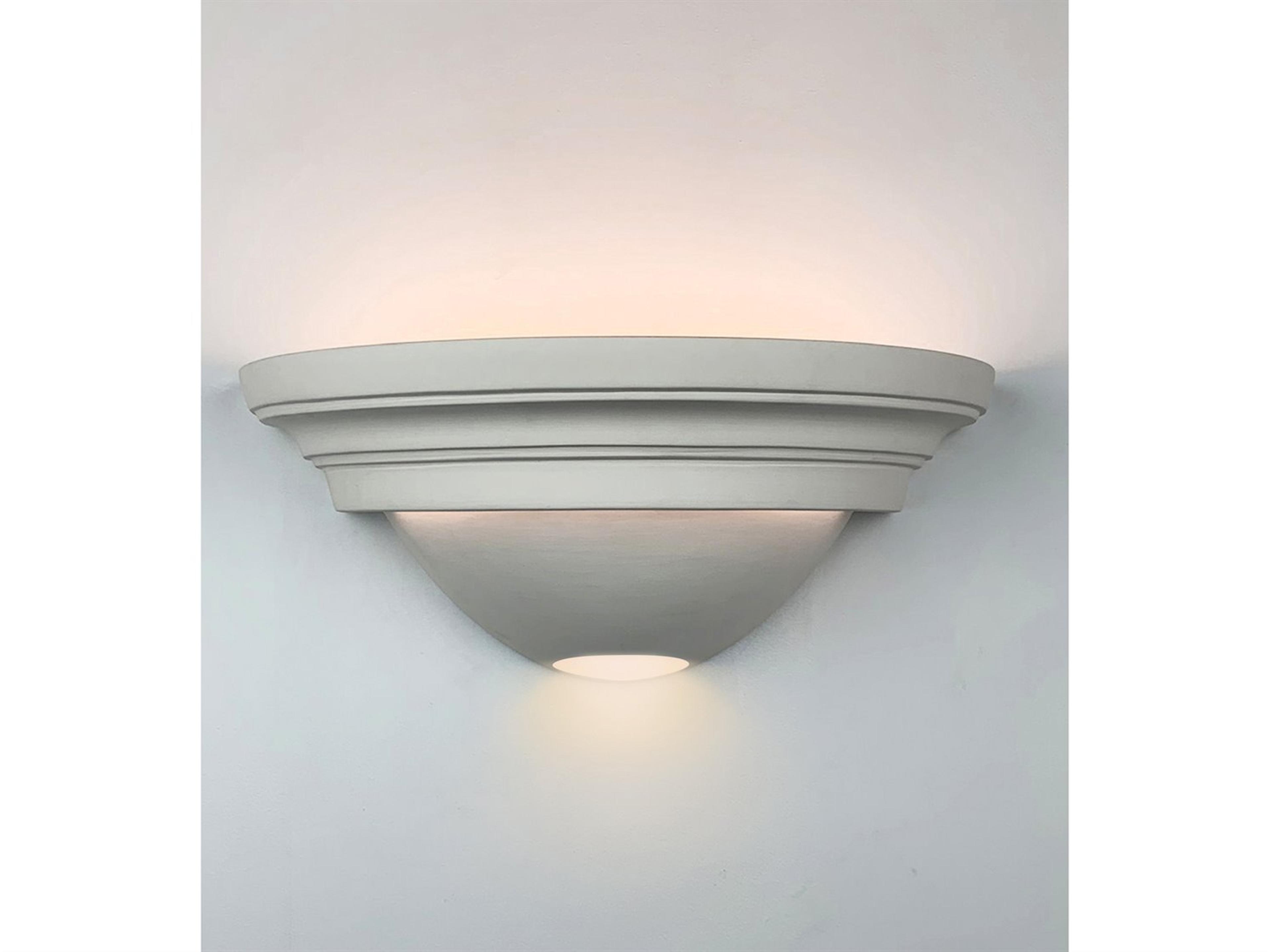 A19 Ibiza 1-Light White ADA Wall Sconce