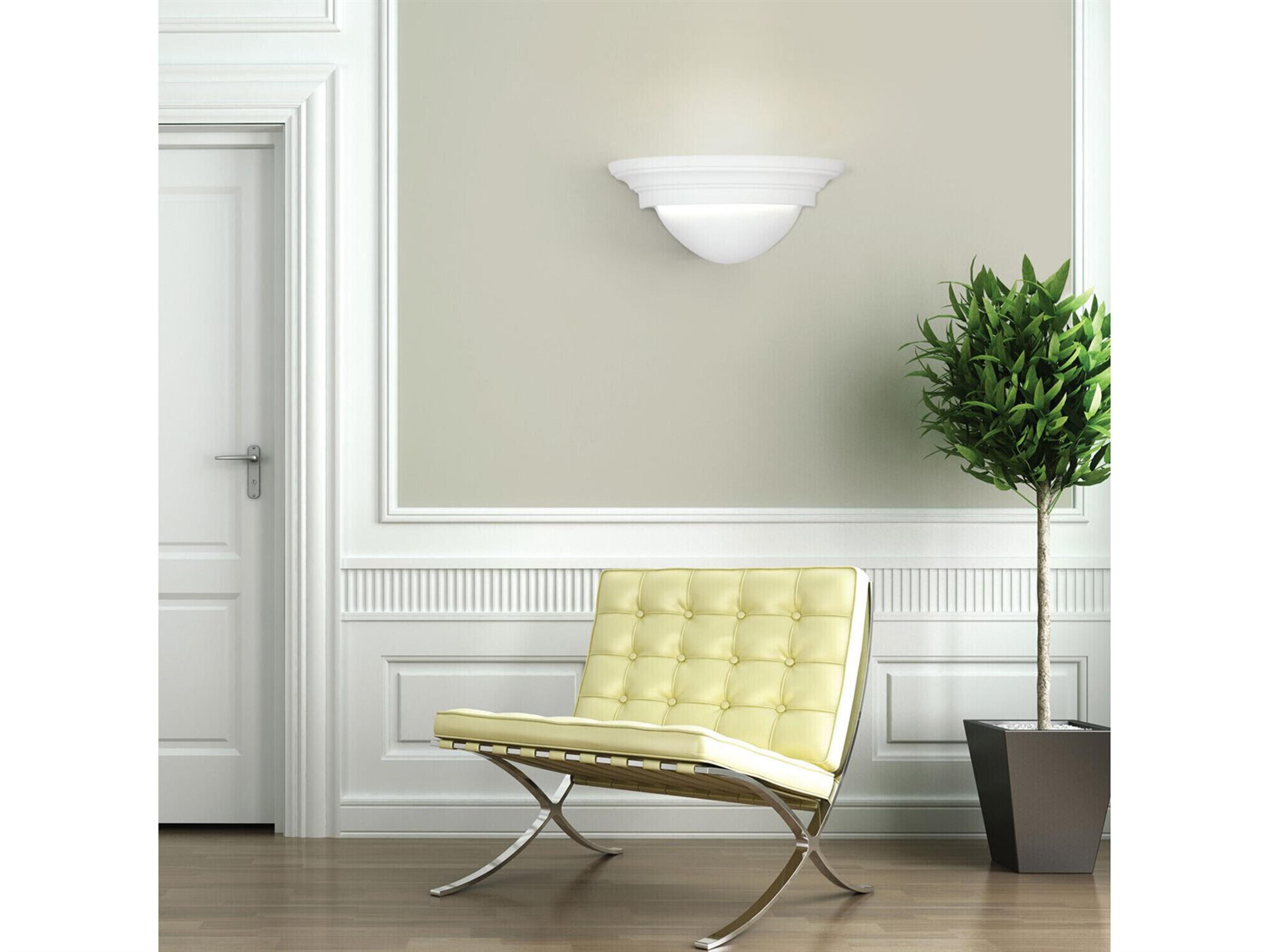 A19 Gran Majorca 2-Light White Wall Sconce
