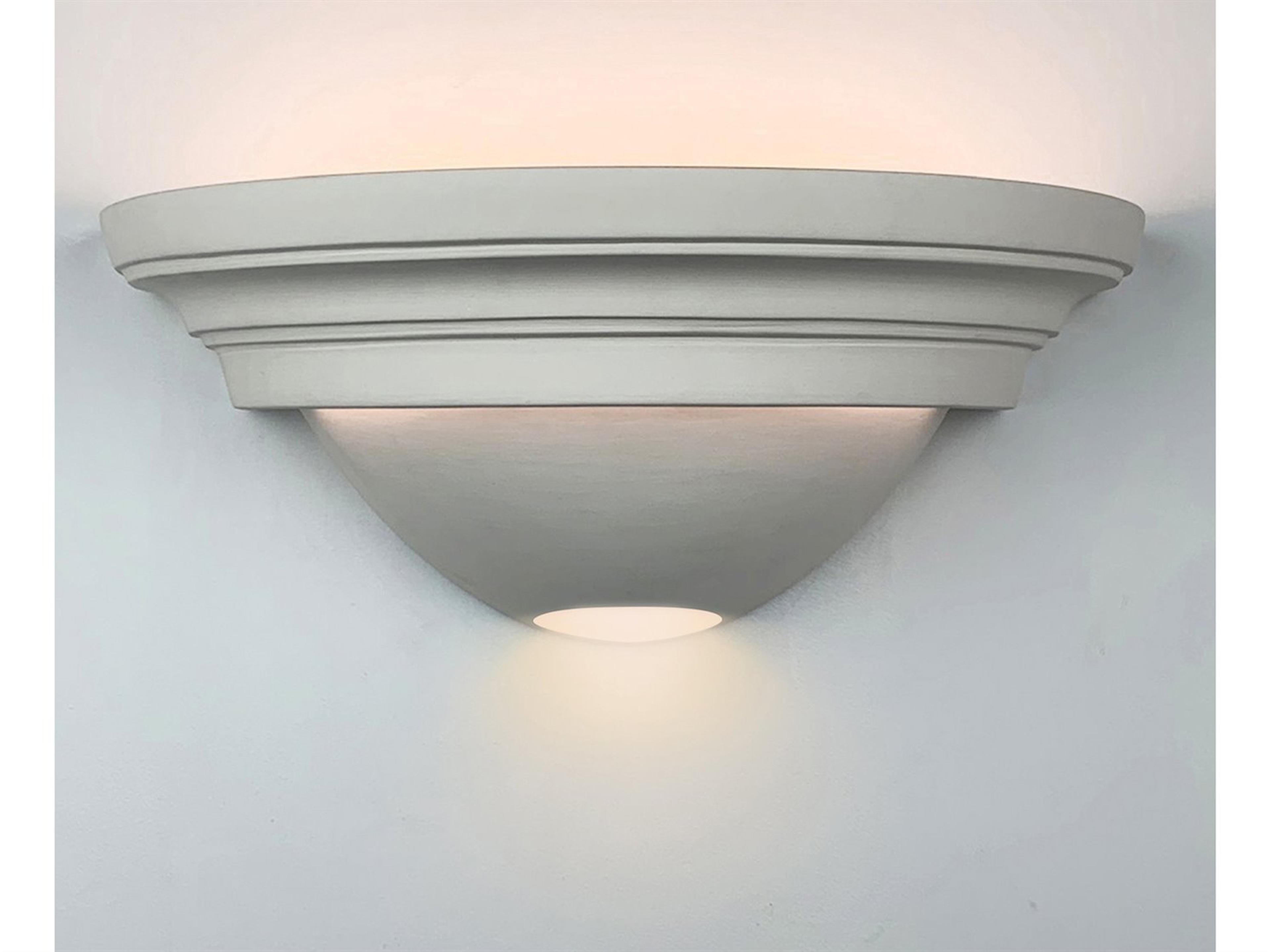 A19 Gran Ibiza 2-Light White Wall Sconce