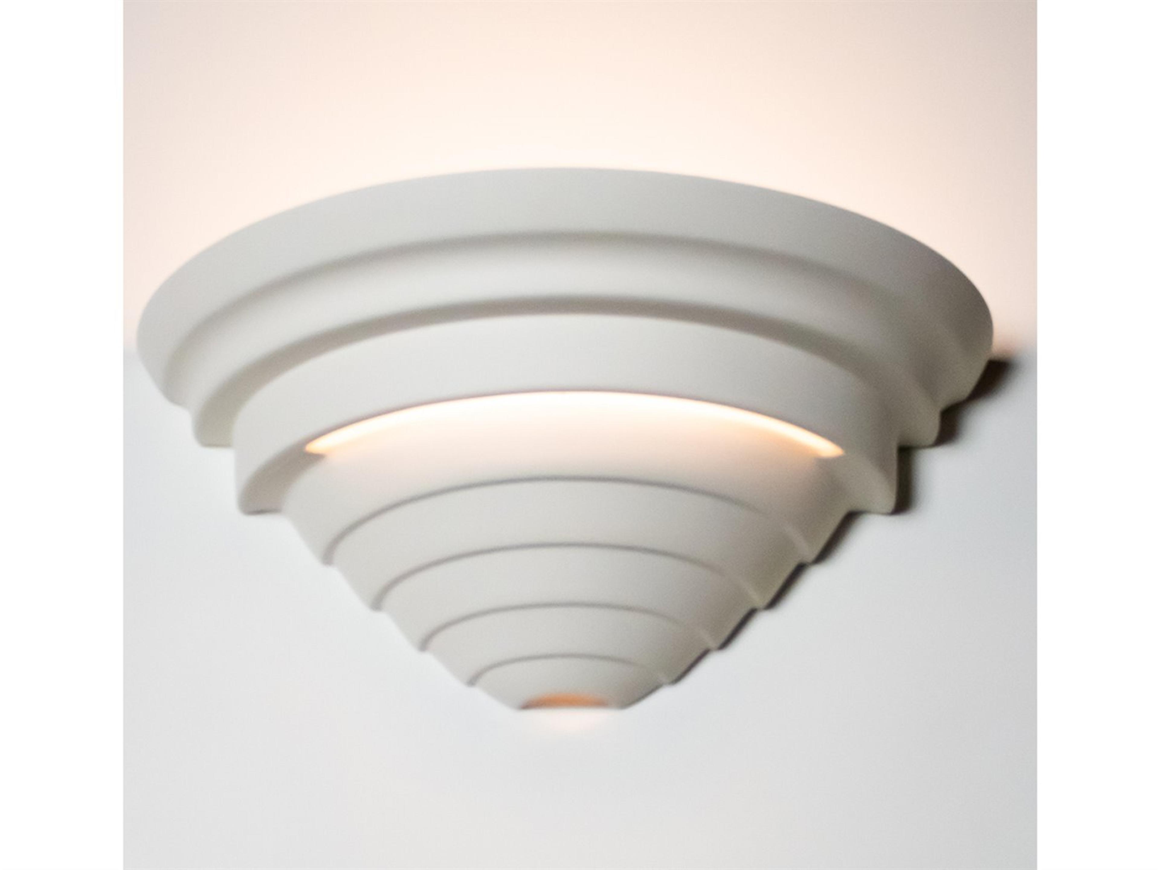 A19 Gran Cabrera 2-Light White Wall Sconce