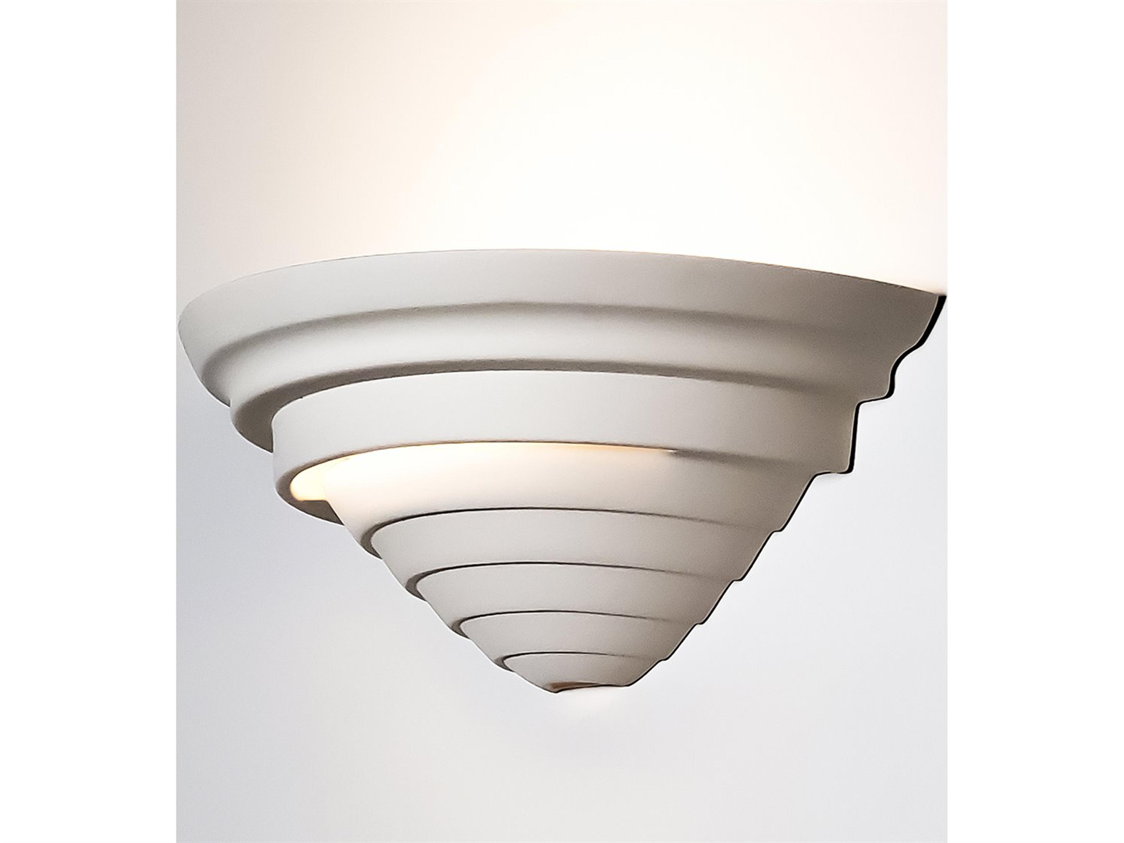 A19 Gran Cabrera 2-Light White Wall Sconce