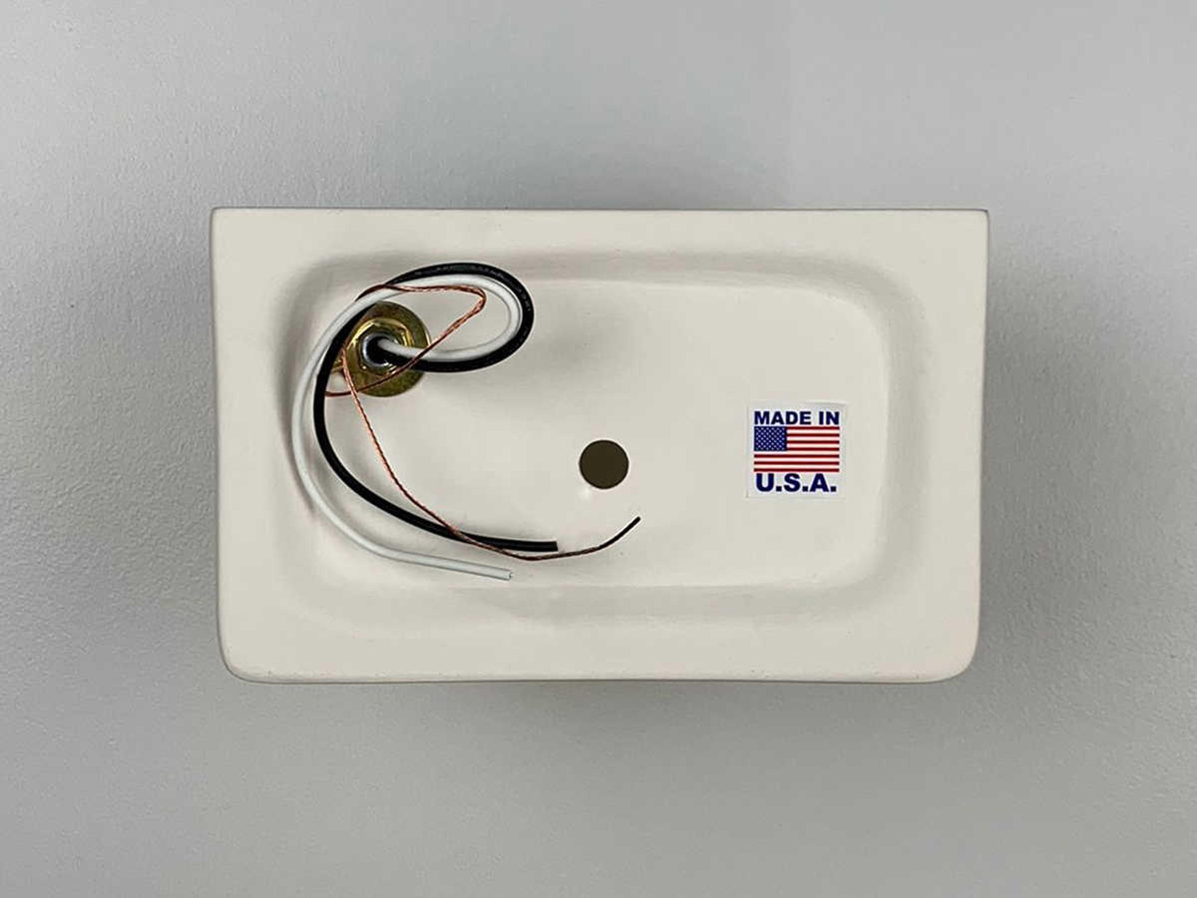 A19 Coronado 1-Light White Wall Sconce