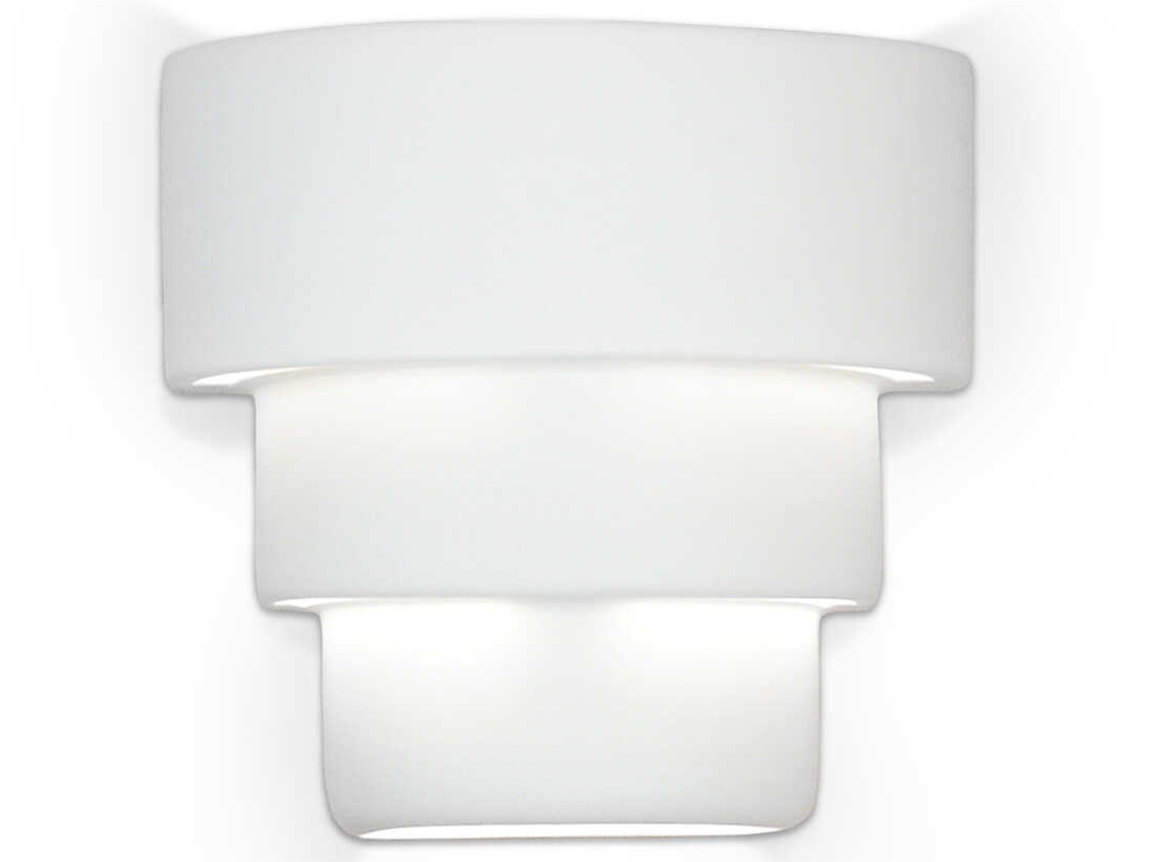Santa Cruz 1-Light White Wall Sconce