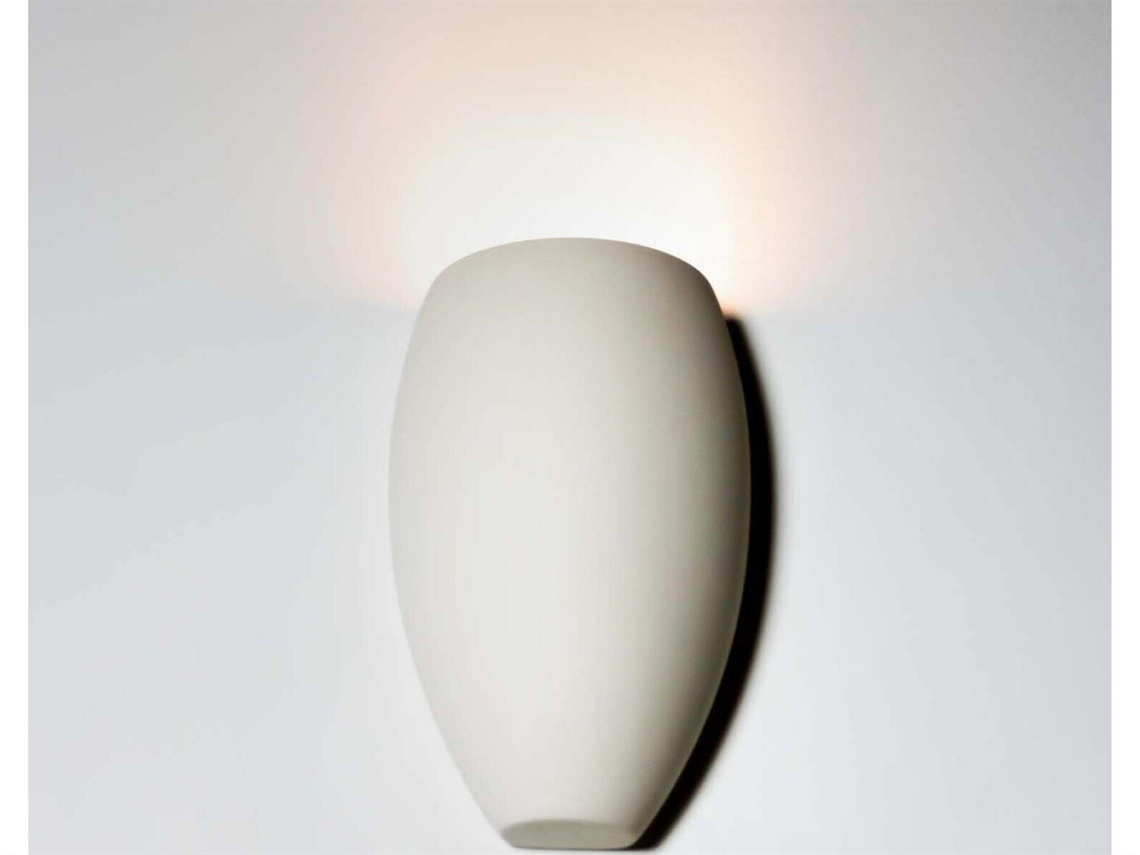 A19 Antigua 1-Light White Wall Sconce