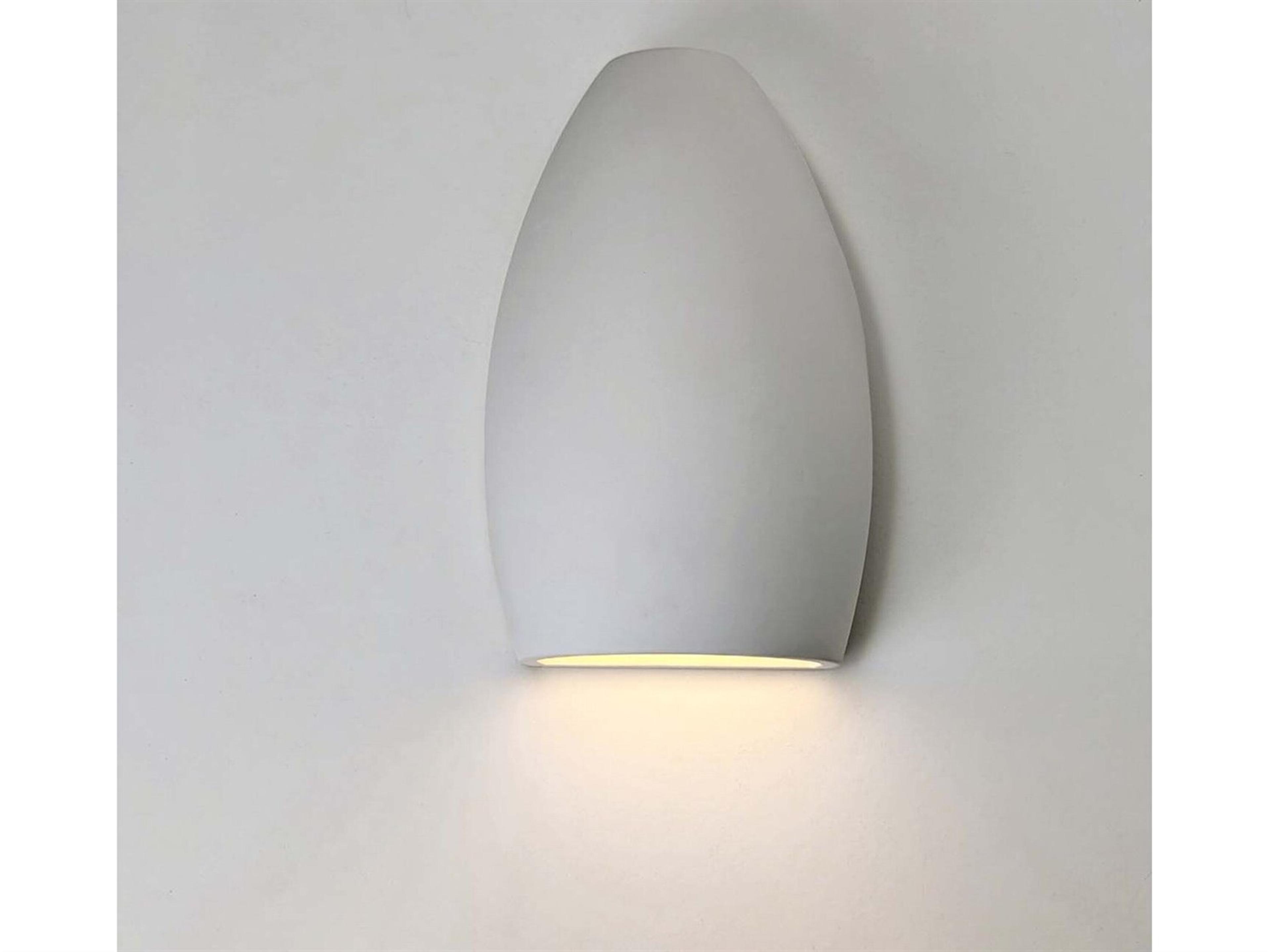 A19 Antigua 1-Light White Wall Sconce