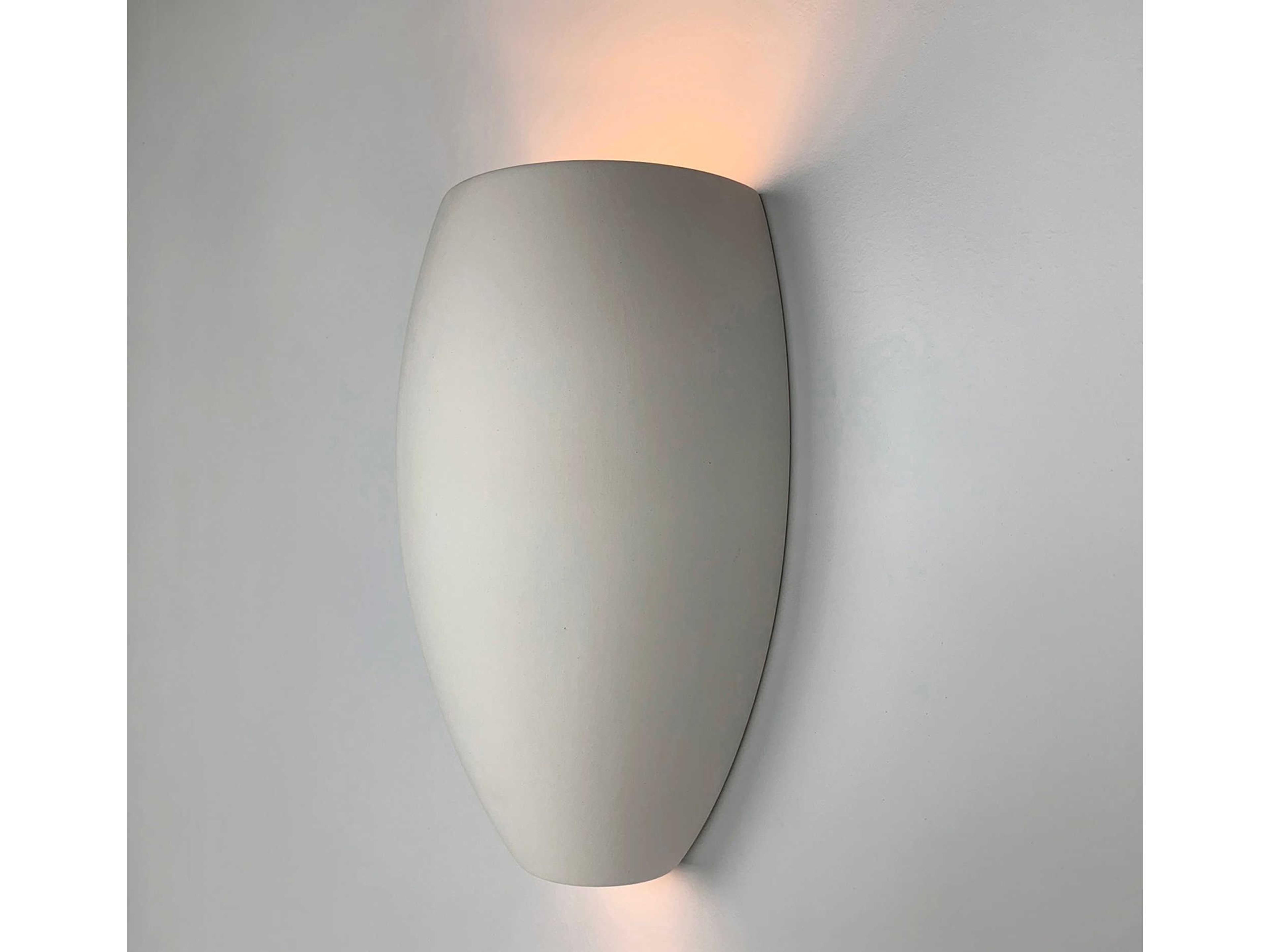 A19 Aruba 1-Light White Wall Sconce