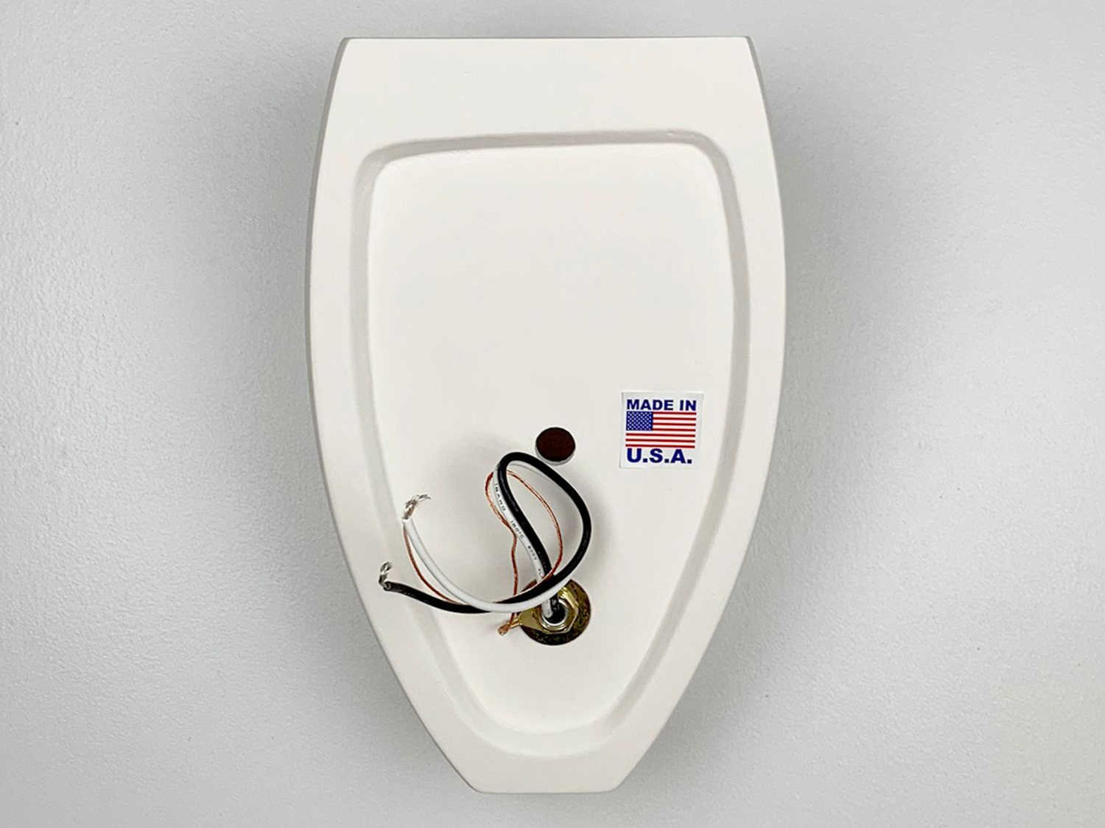 A19 Aruba 1-Light White Wall Sconce