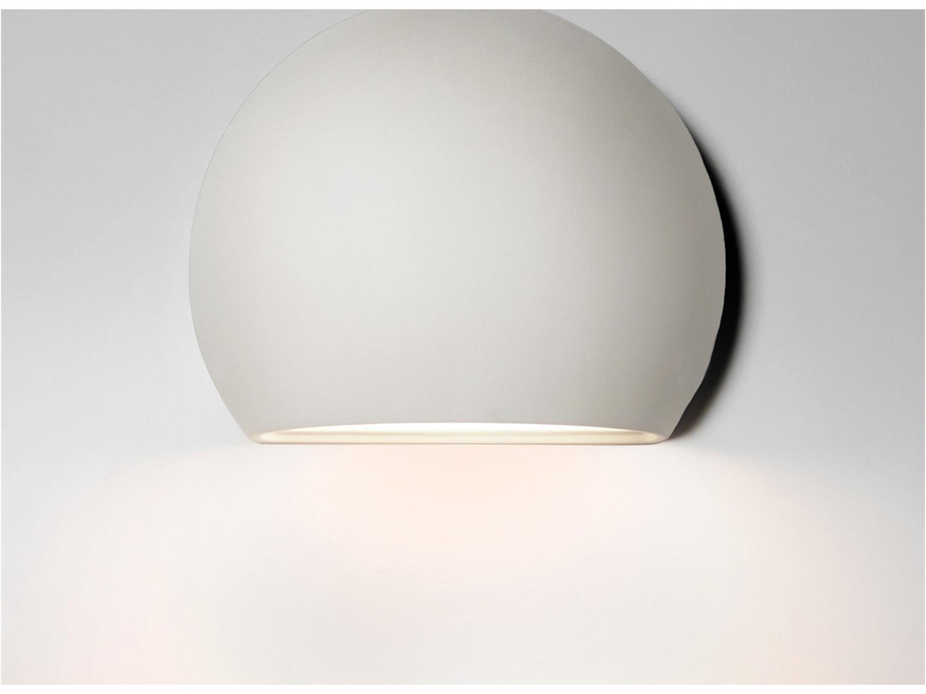 A19 Bonaire 1-Light White Wall Sconce