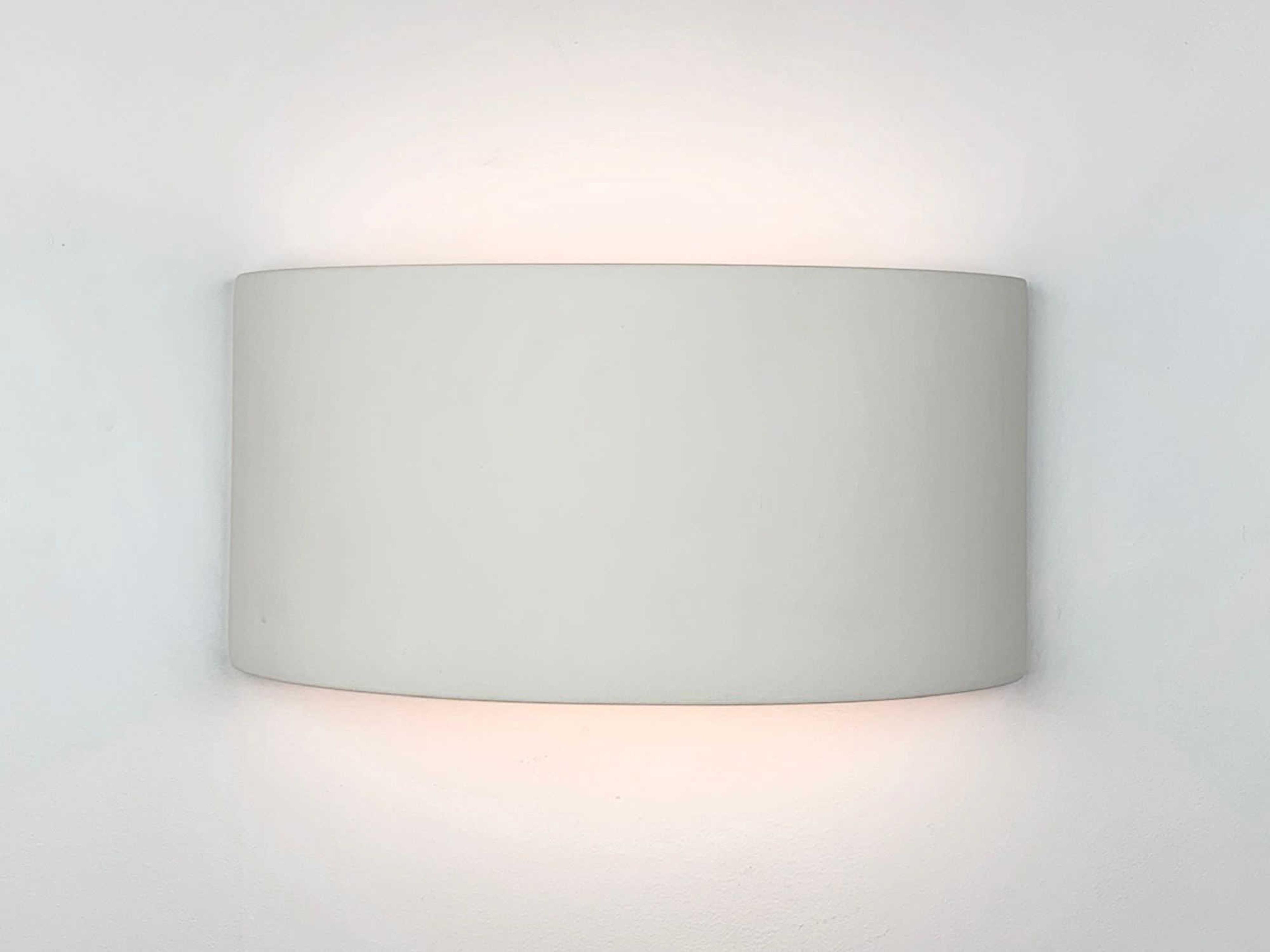 A19 Nicosia 1-Light White Wall Sconce
