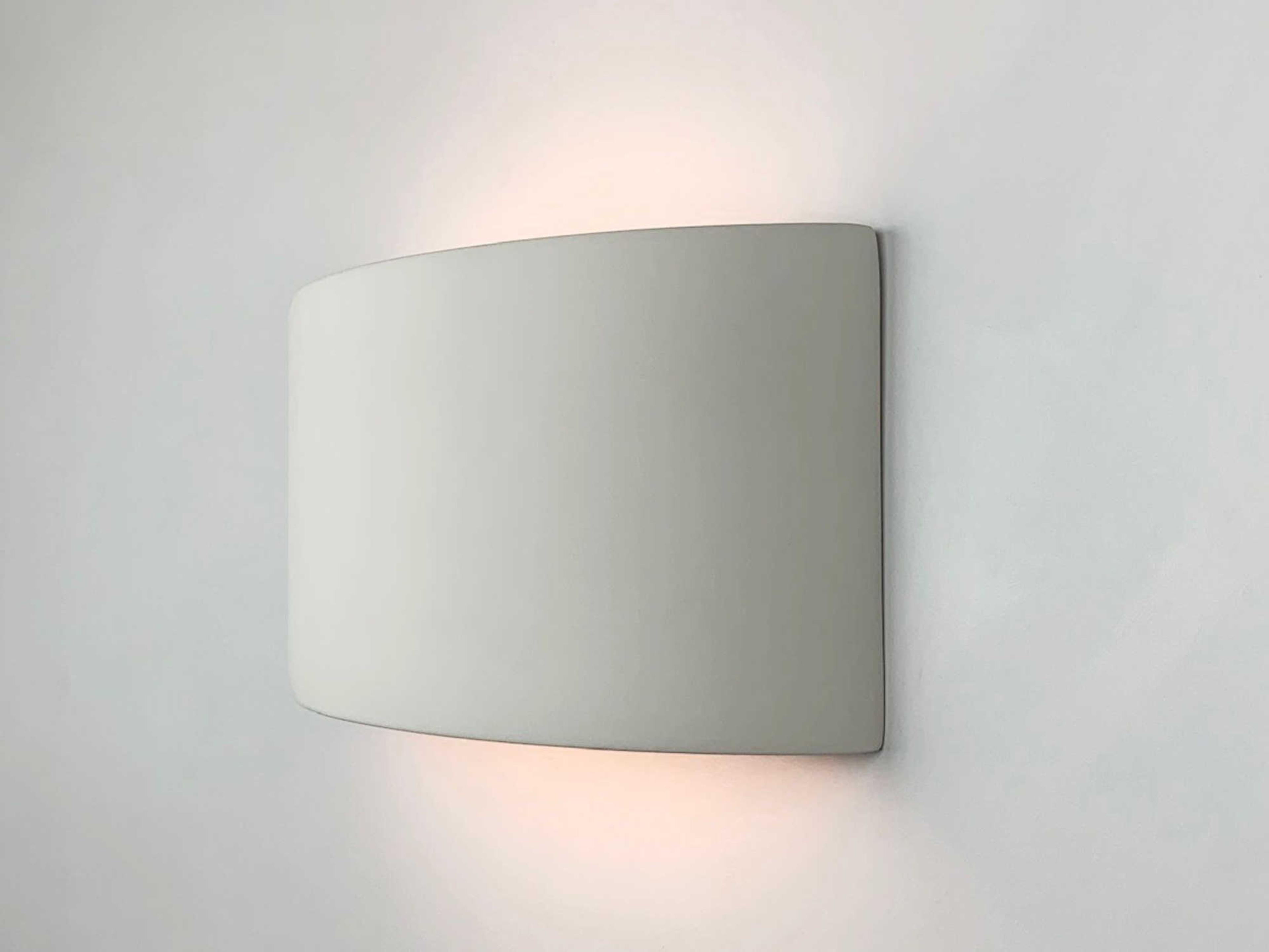 A19 Nicosia 1-Light White Wall Sconce
