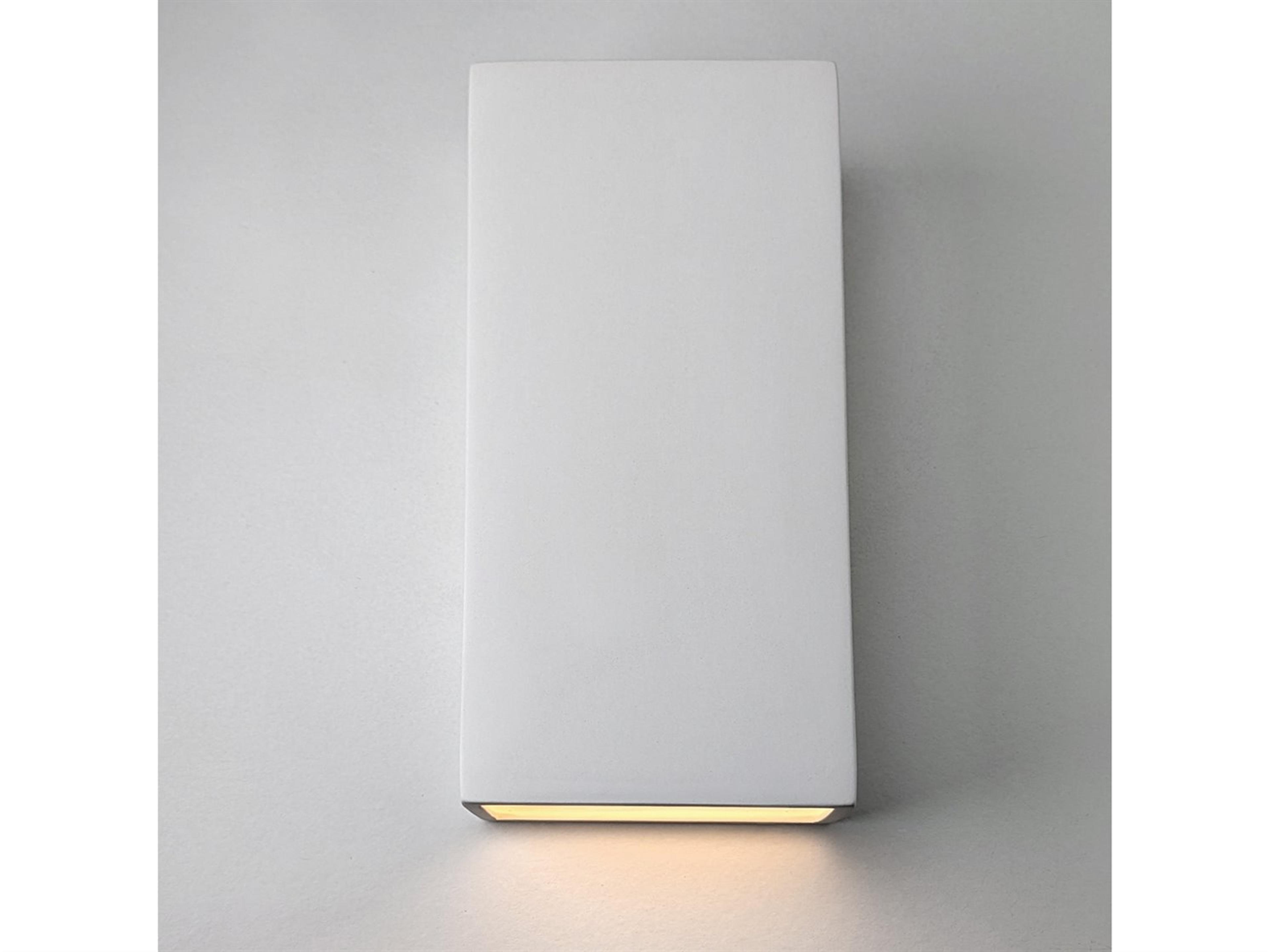 A19 Gran Timor 1-Light White Wall Sconce