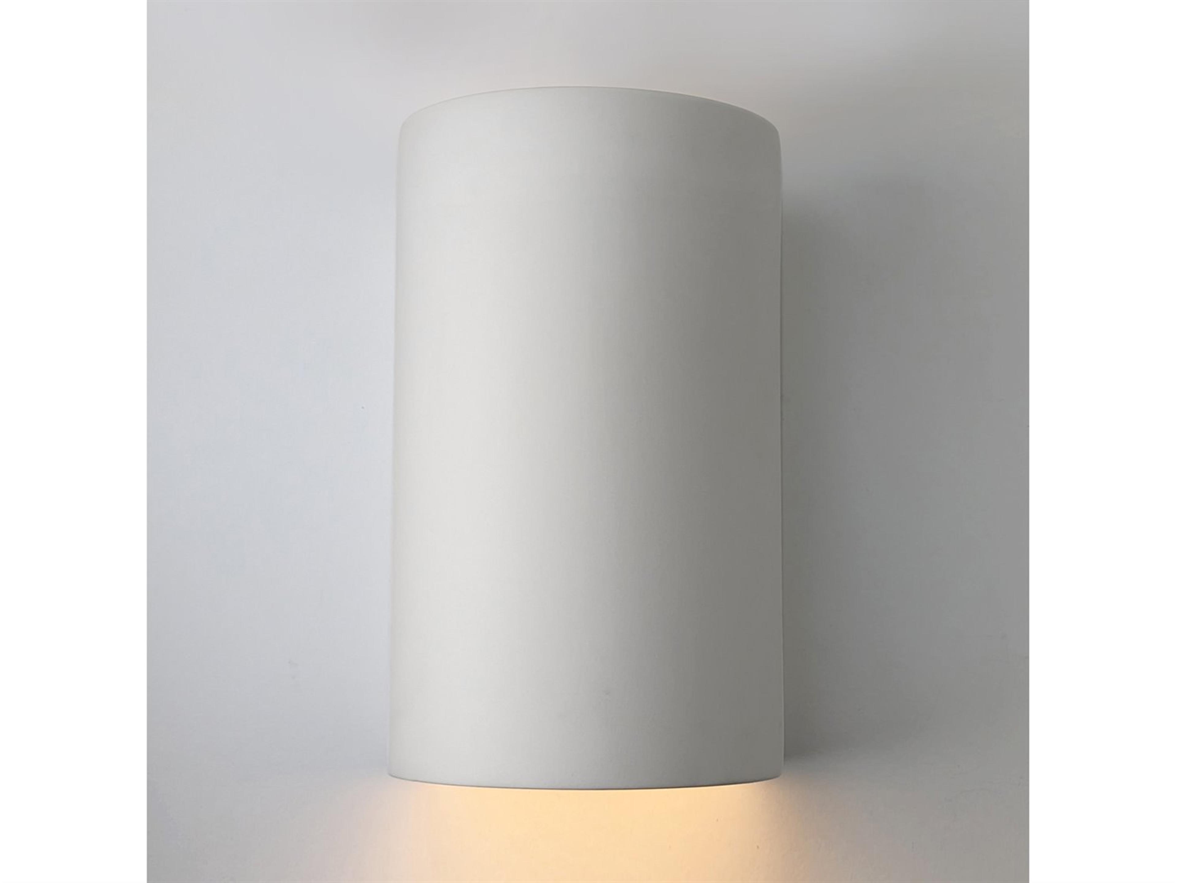 A19 Gran Andros 1-Light White Wall Sconce
