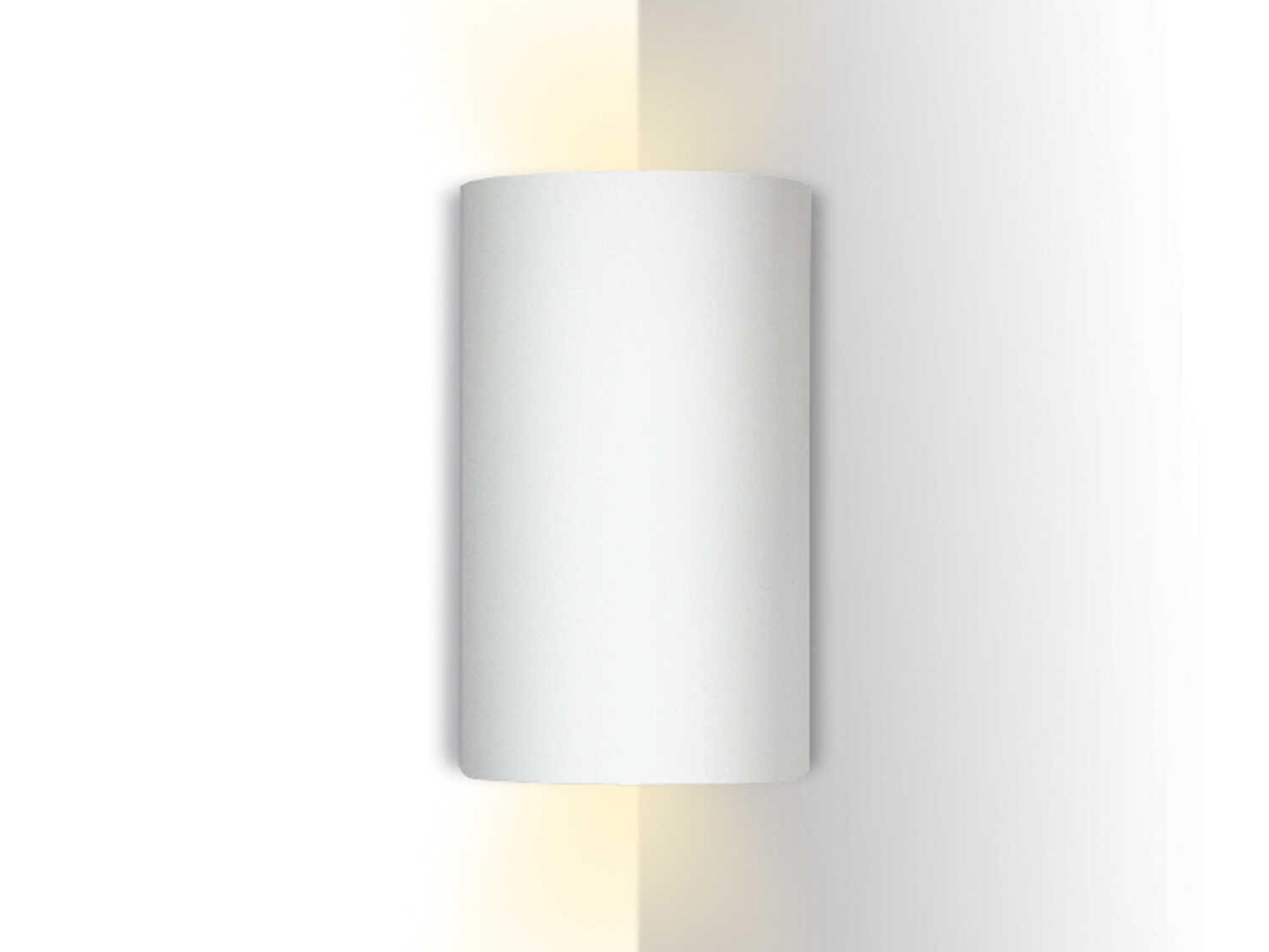 A19 Tenos 1-Light White Corner Wall Sconce