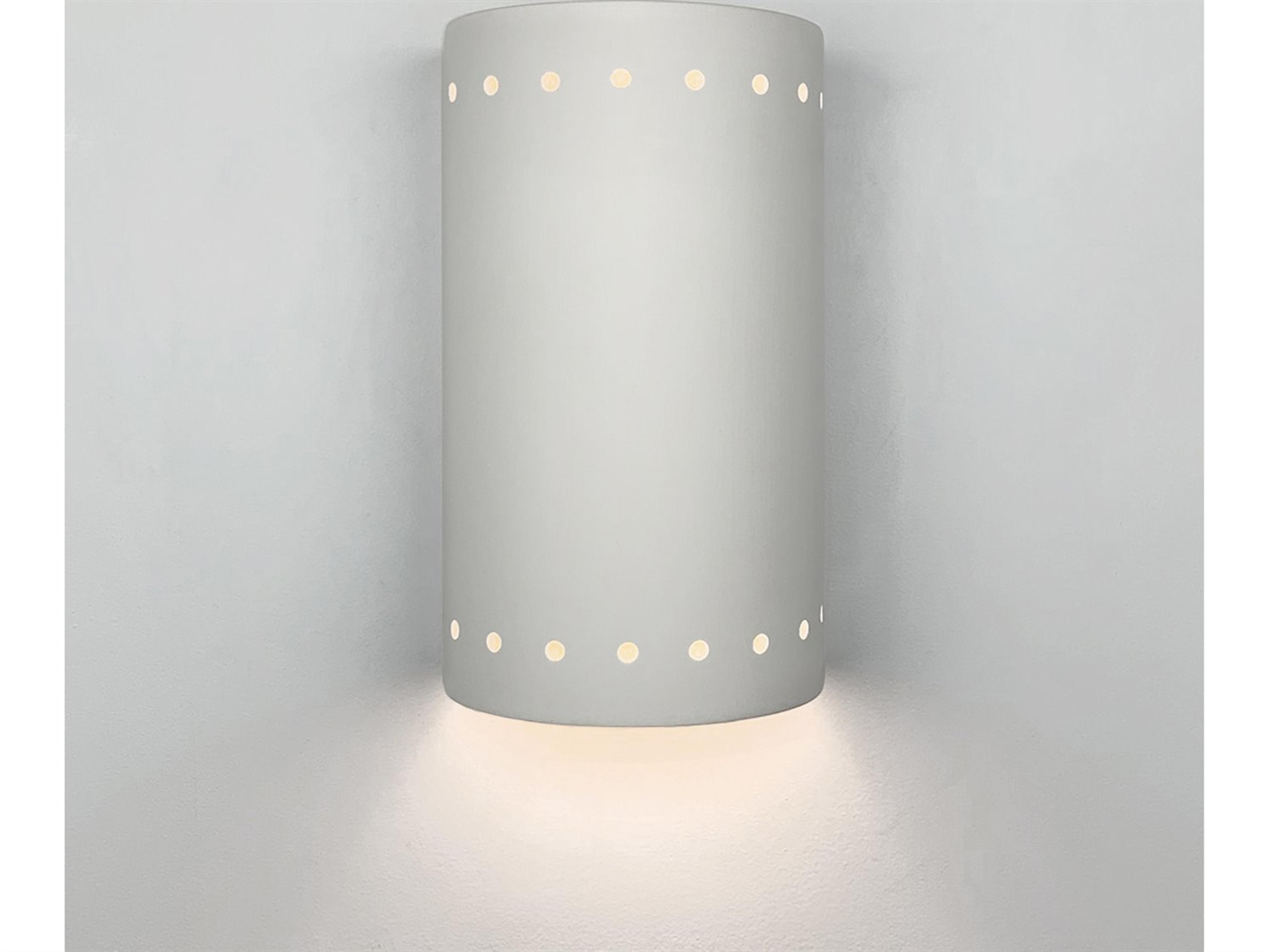 A19 Delos 1-Light White Wall Sconce
