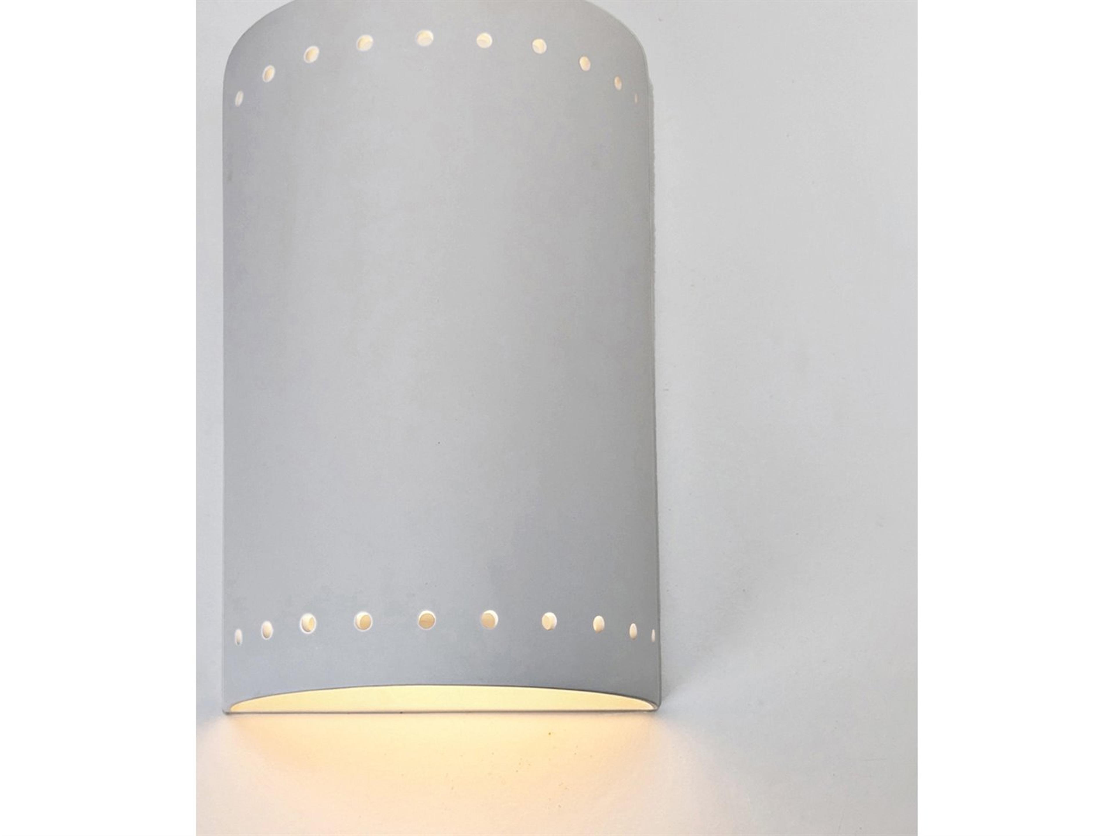 A19 Gran Delos 1-Light White ADA Wall Sconce