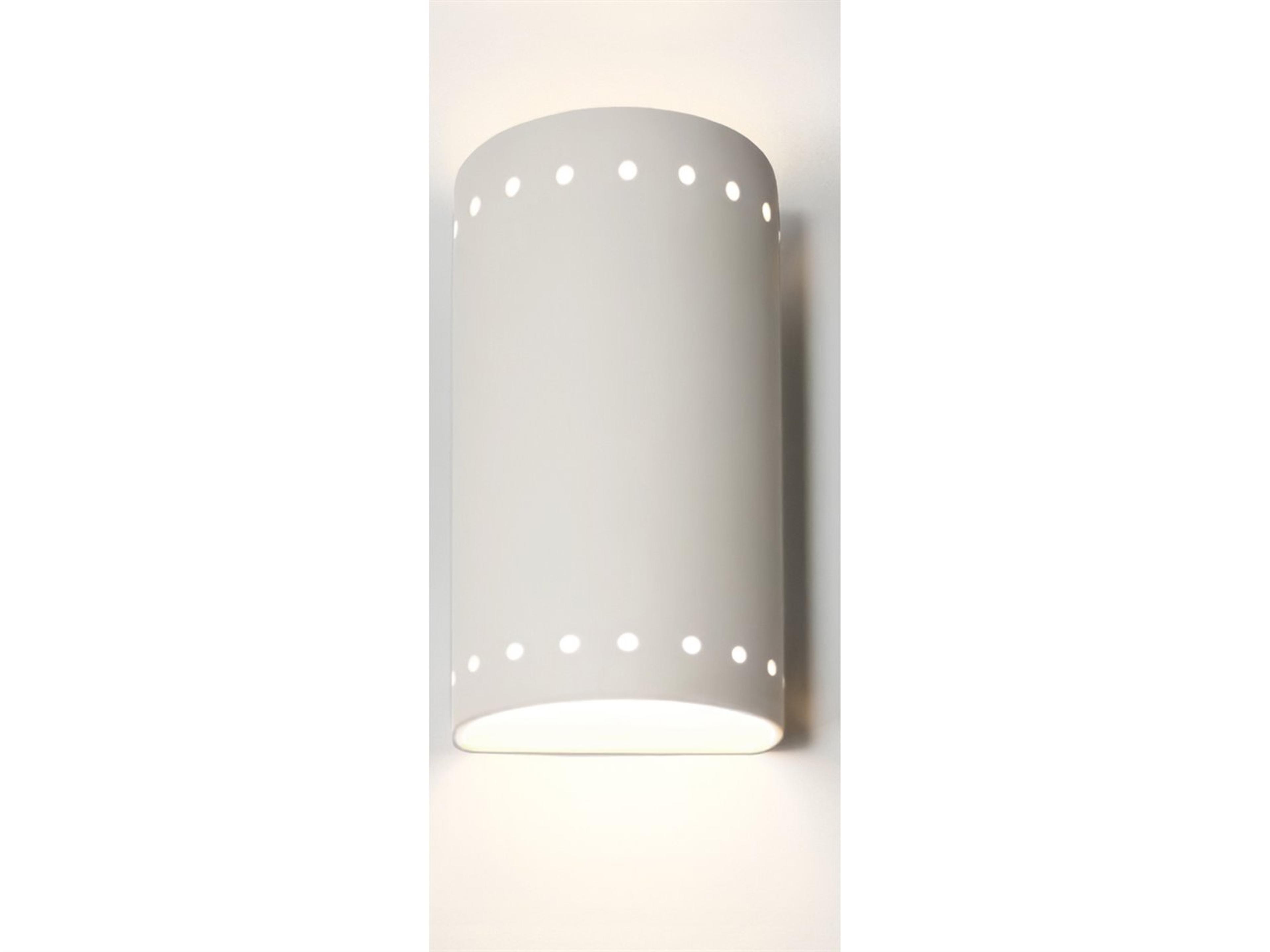 A19 Melos 1-Light White Wall Sconce