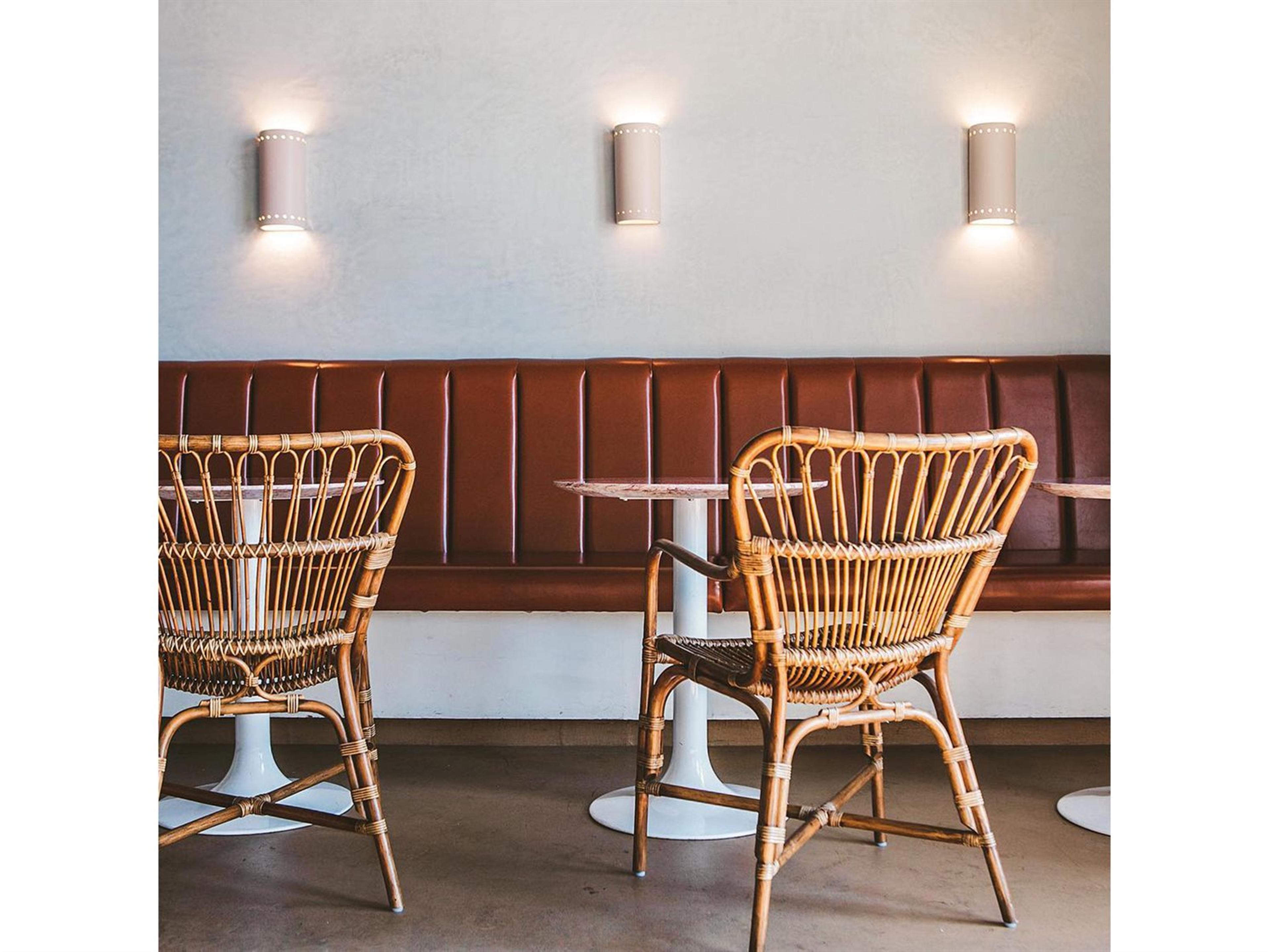 A19 Melos 1-Light White Wall Sconce