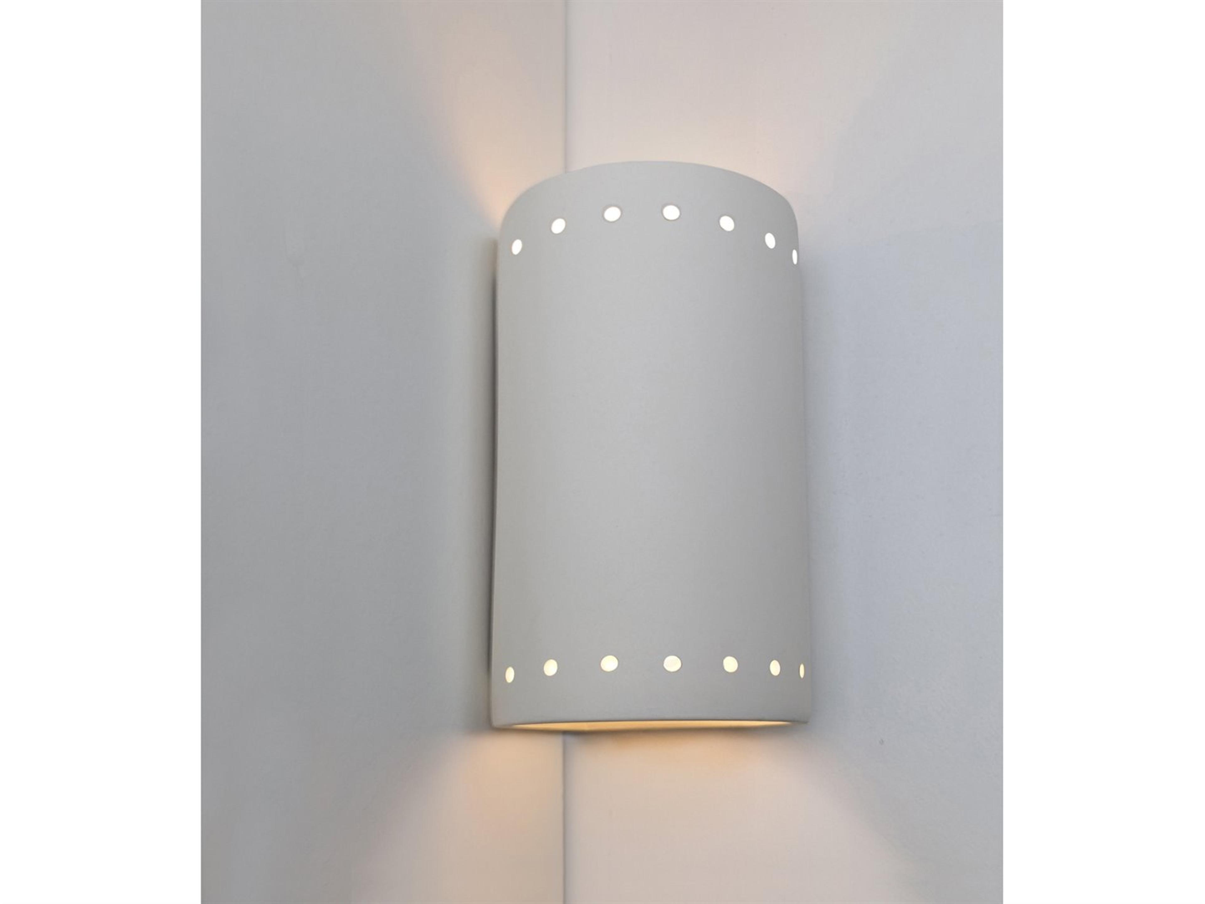 A19 Melos 1-Light White Corner Wall Sconce
