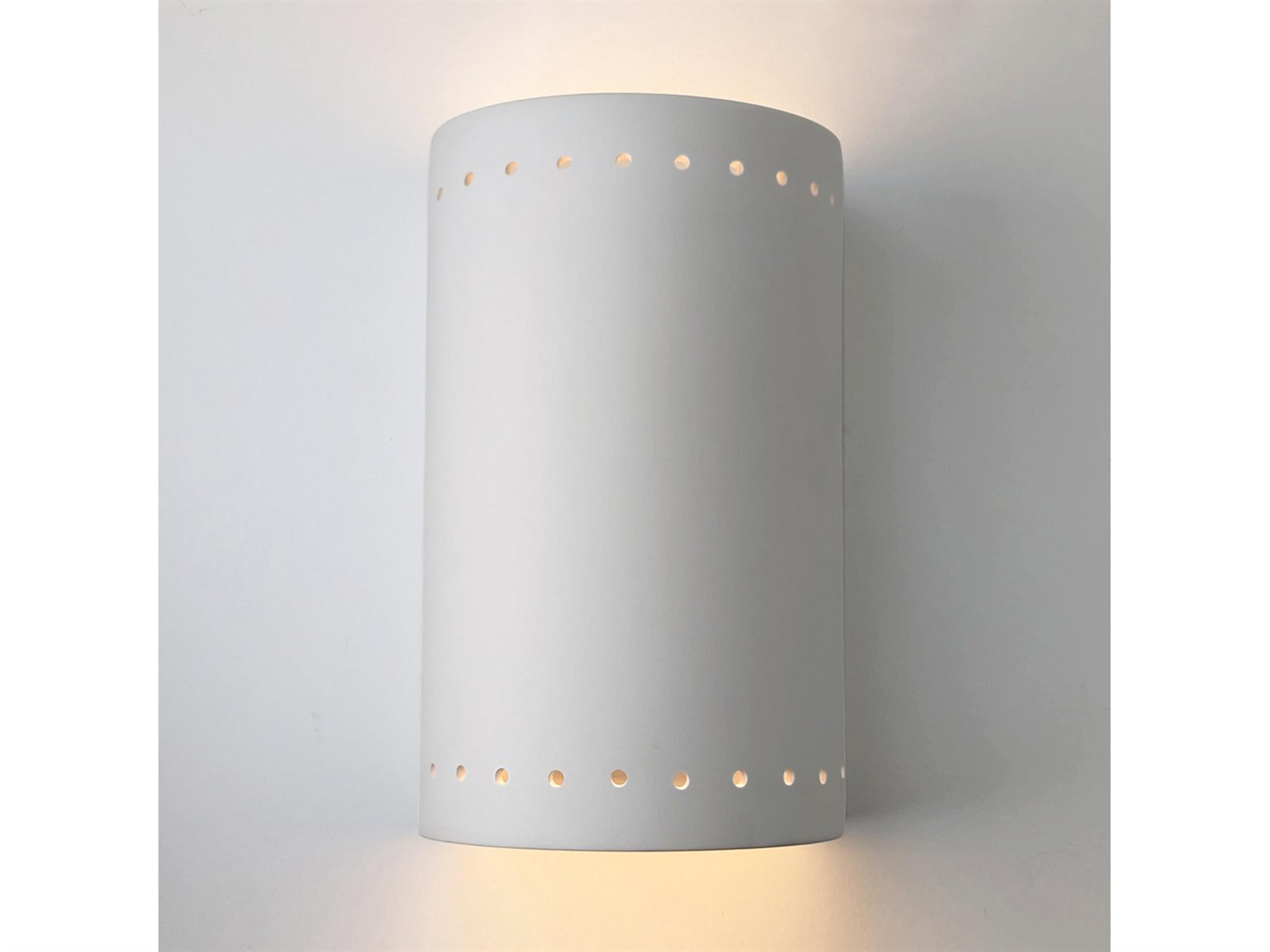 A19 Gran Melos 2-Light White Wall Sconce