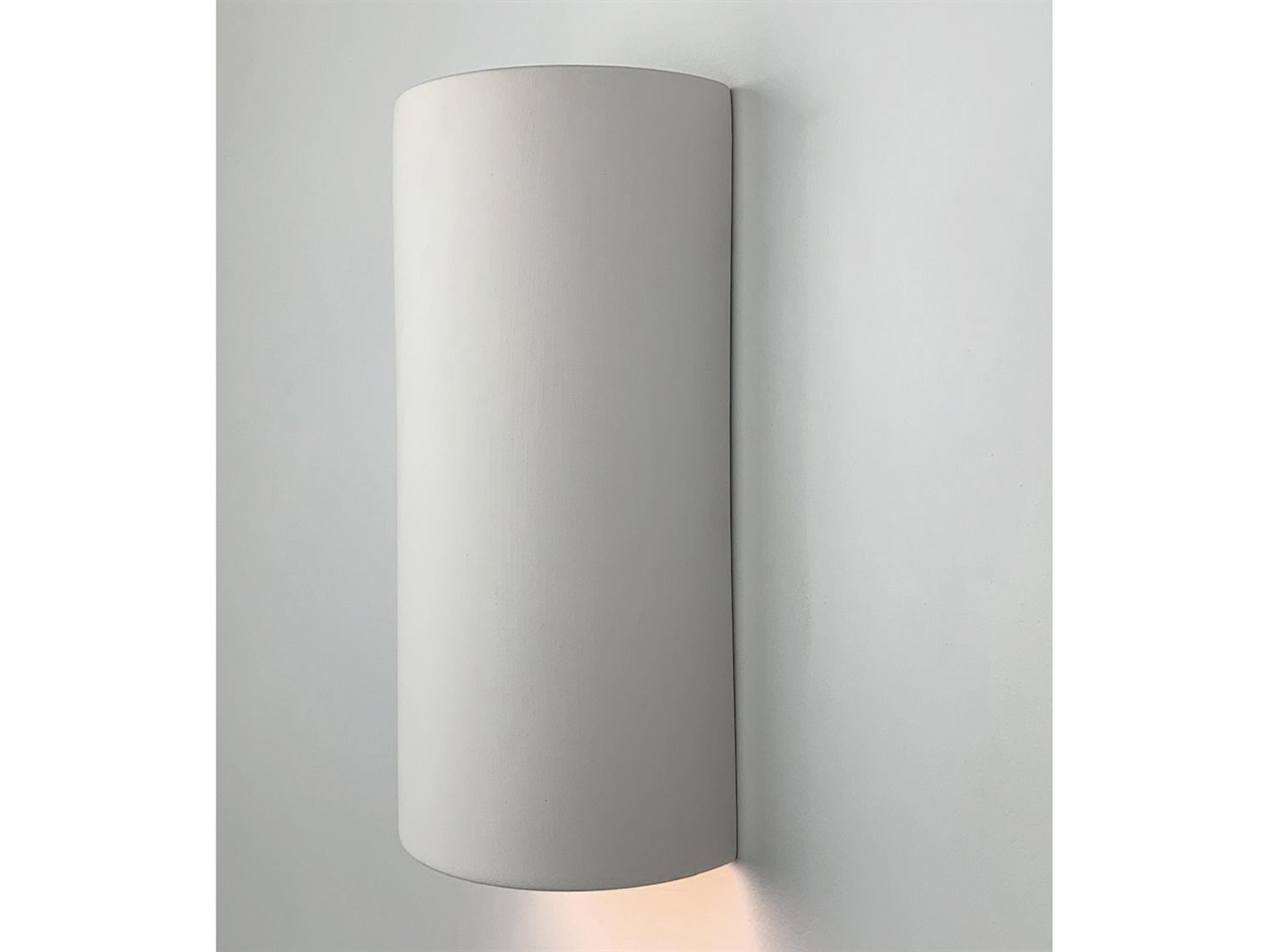 A19 Skyros 1-Light White Wall Sconce
