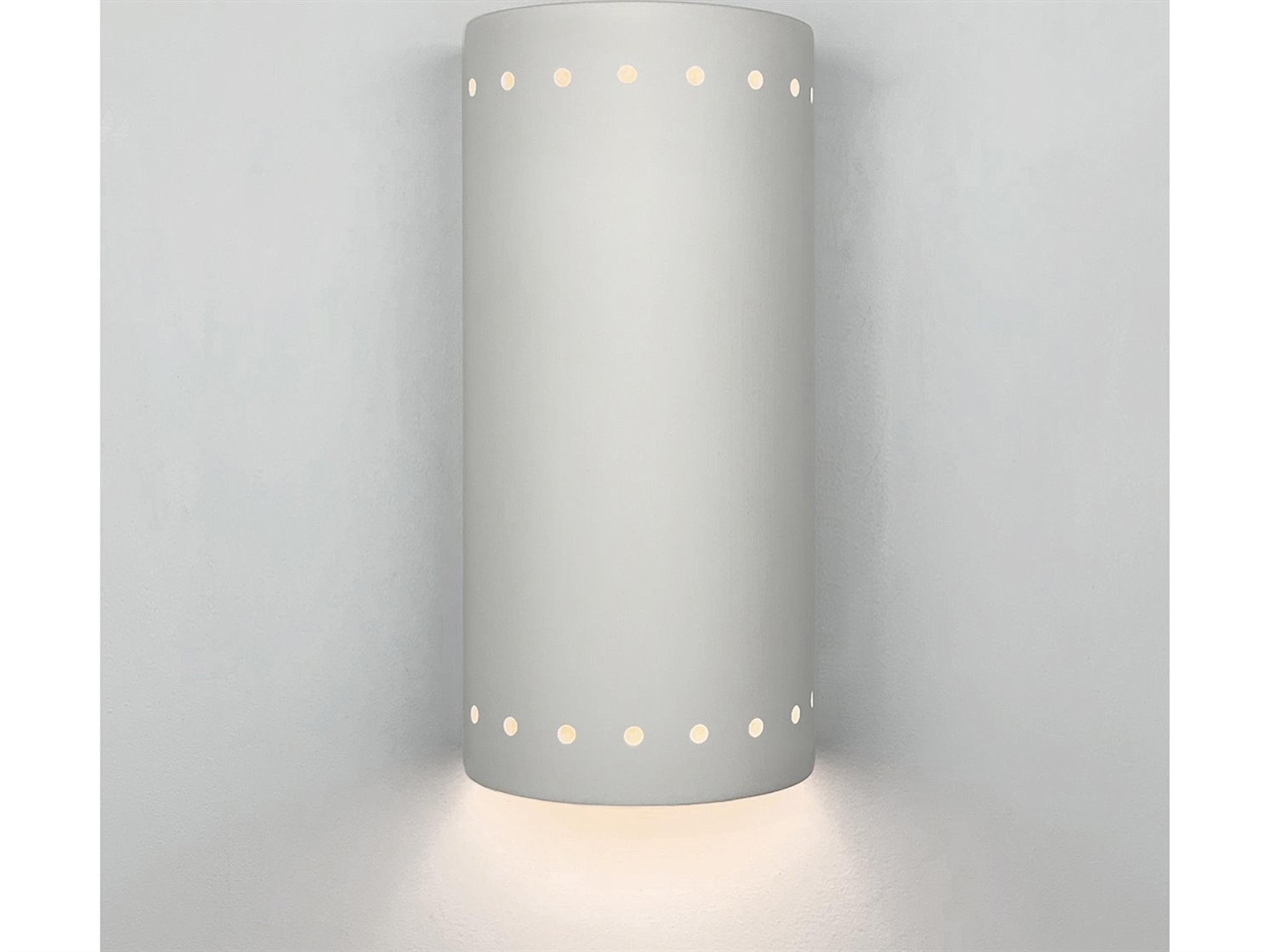 A19 Patmos 1-Light White Wall Sconce