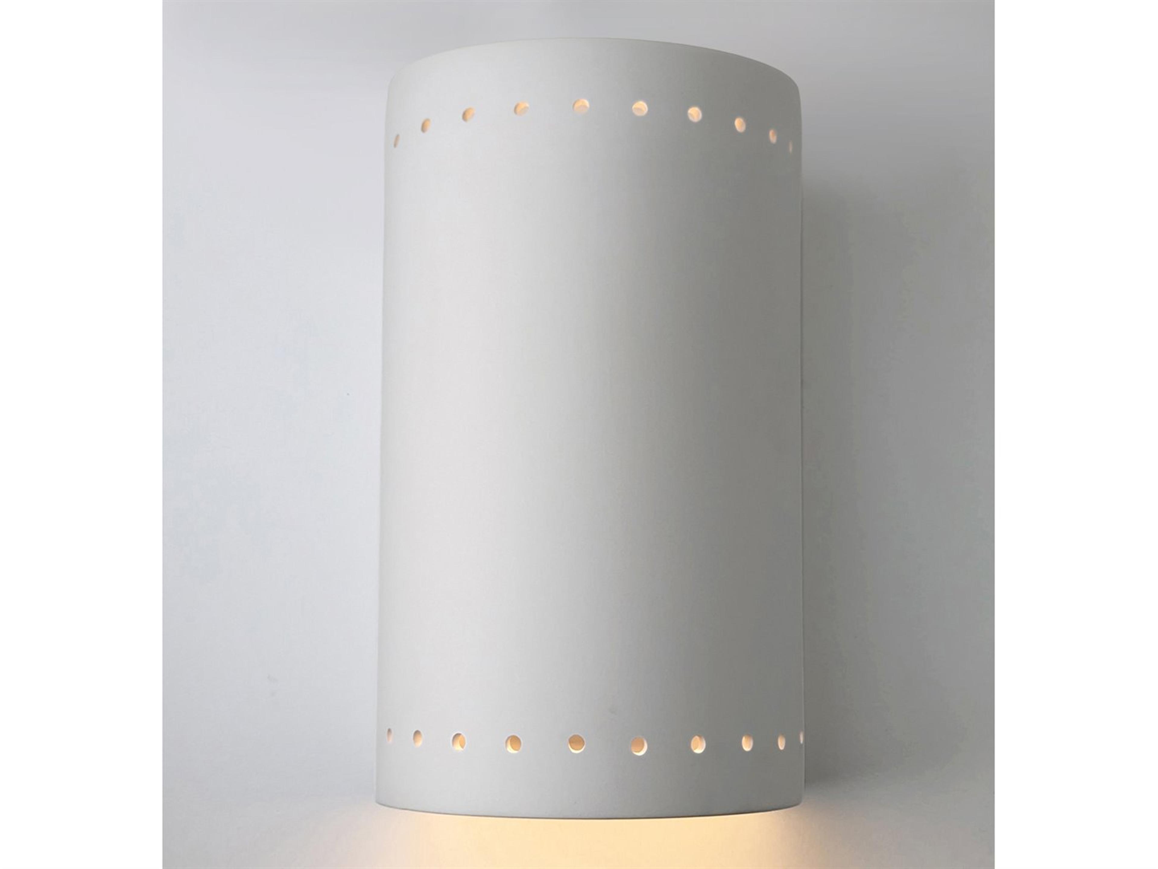 A19 Great Delos 1-Light White Wall Sconce
