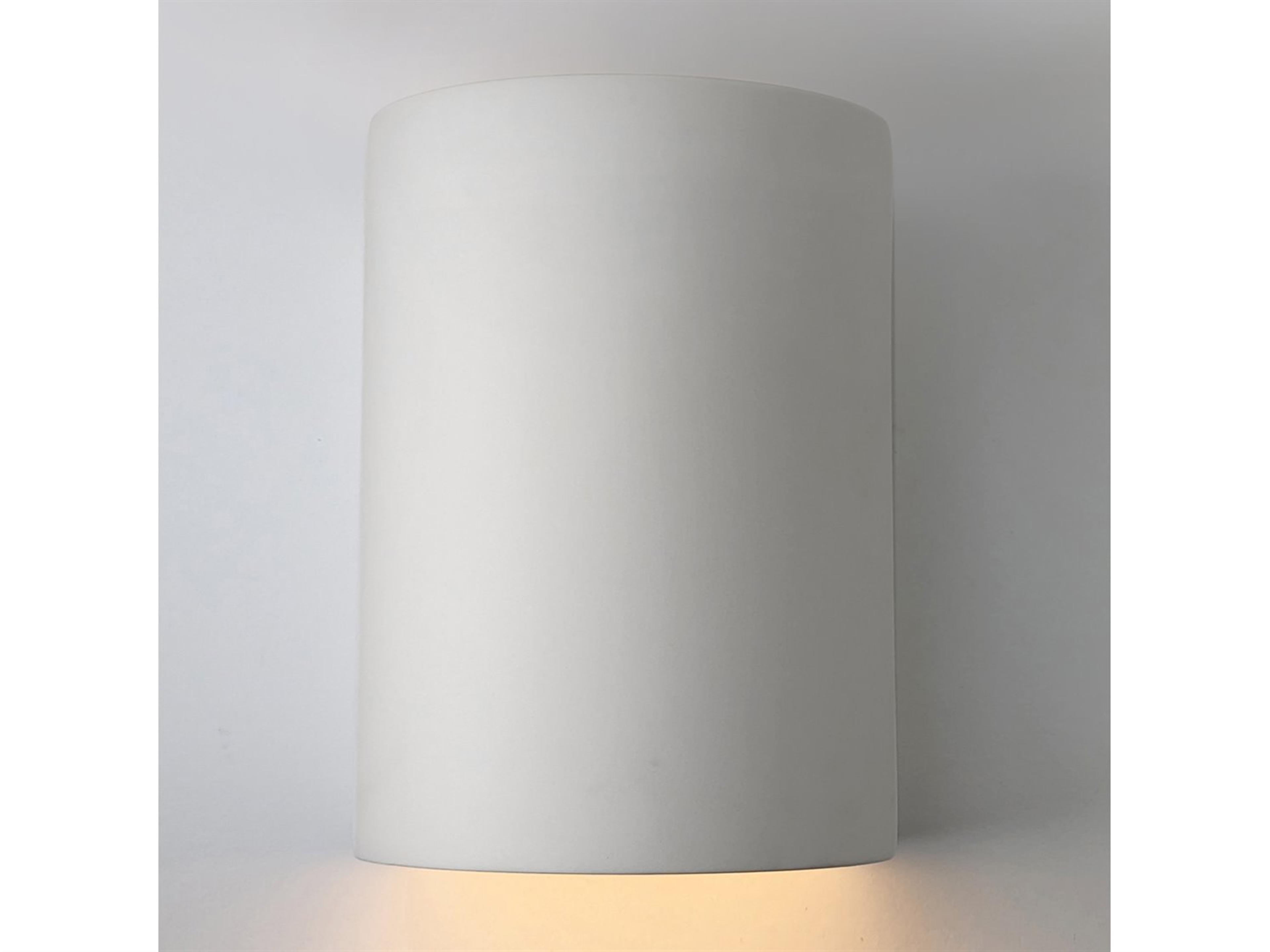 A19 Great Leros 1-Light White Wall Sconce
