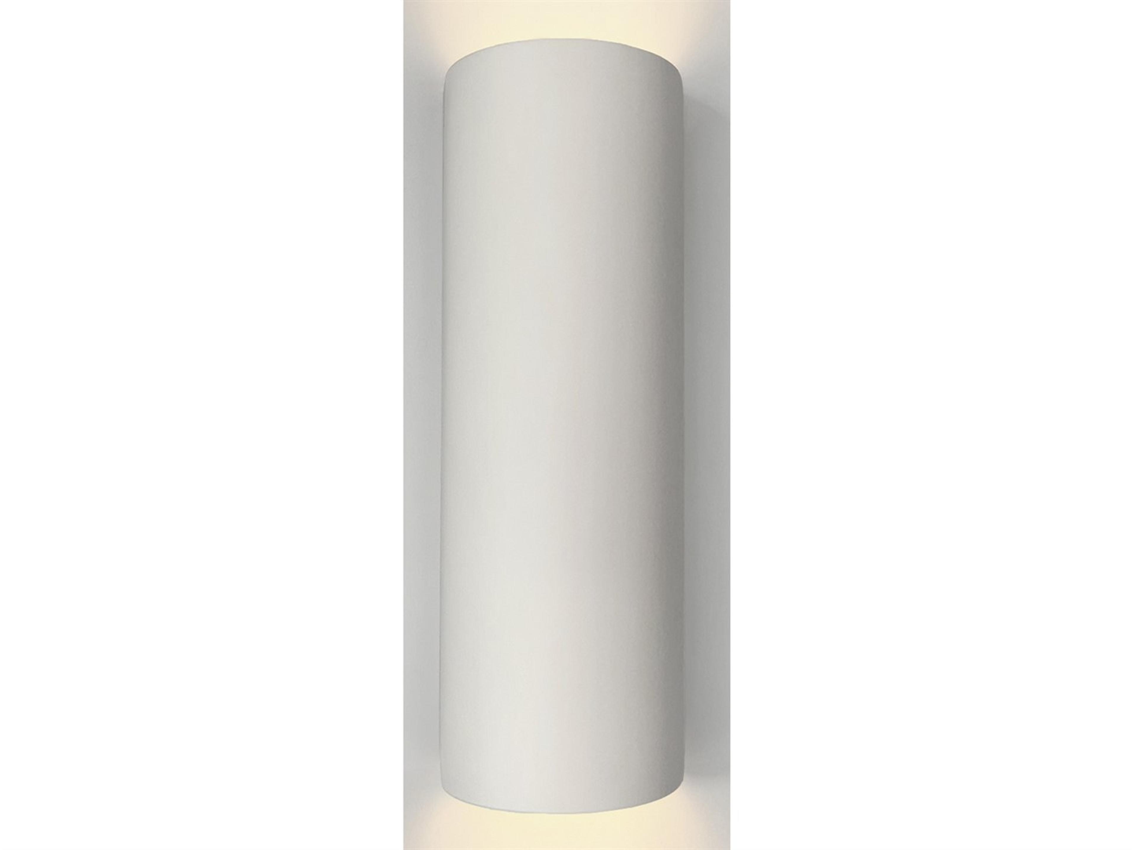 A19 Kos 2-Light White Wall Sconce