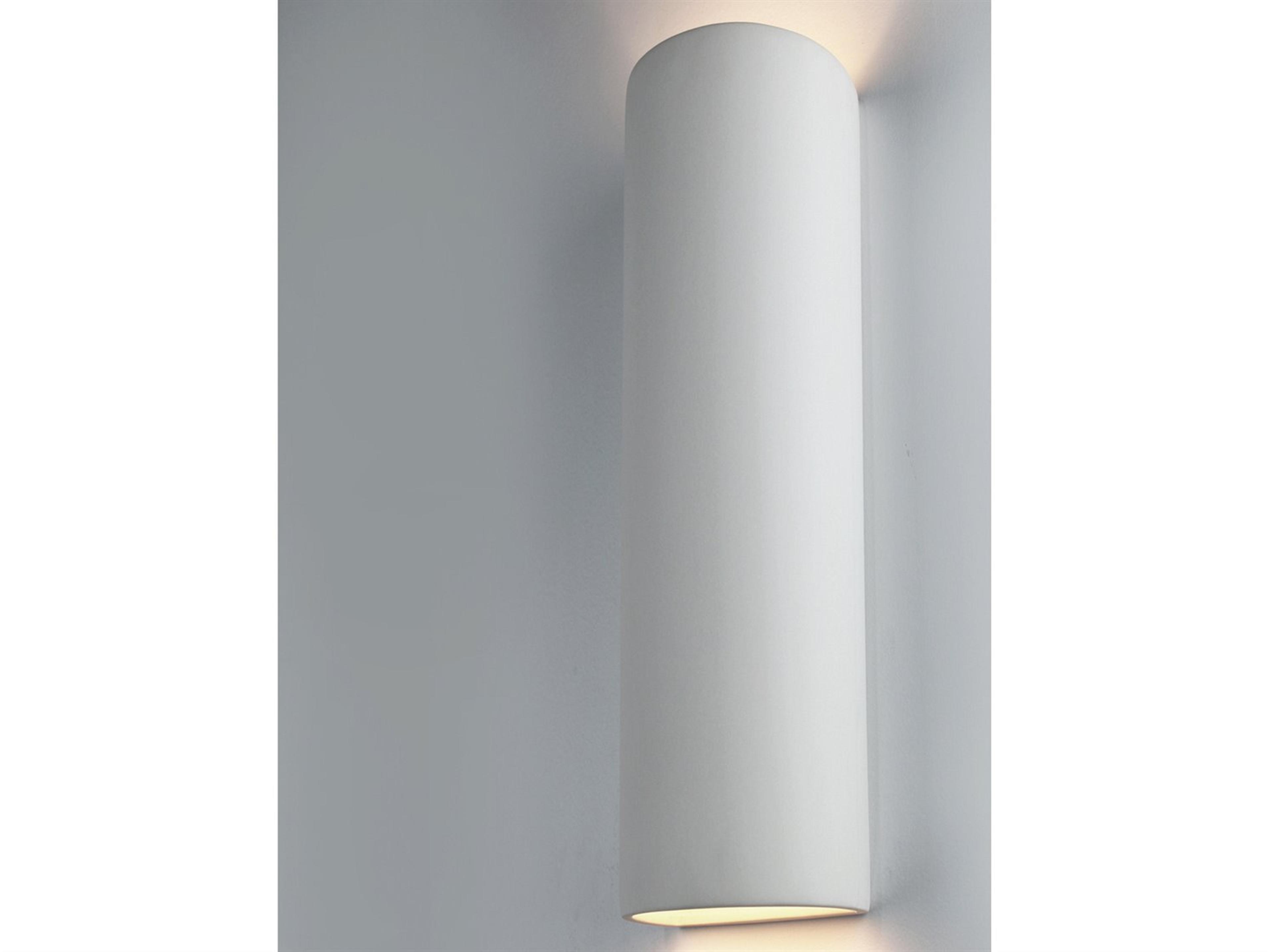 A19 Kos 2-Light White Wall Sconce
