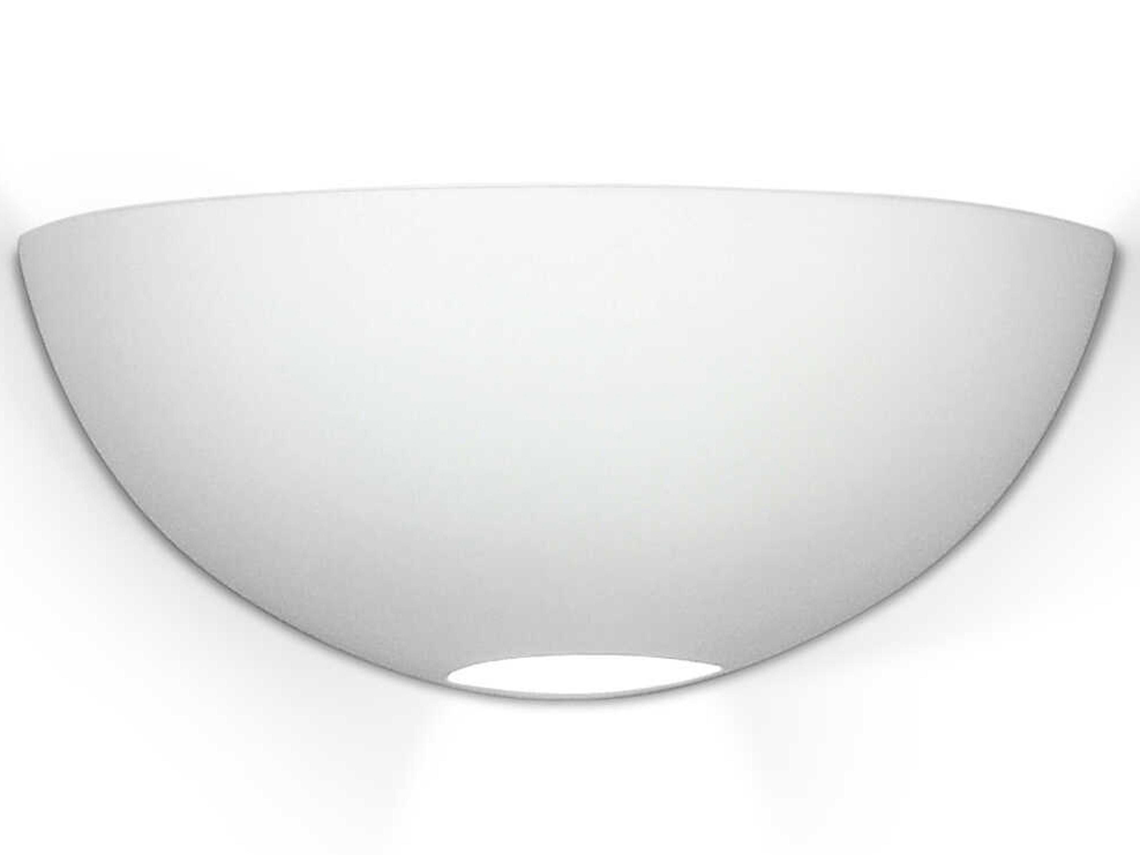 A19 Aegina 1-Light White Wall Sconce