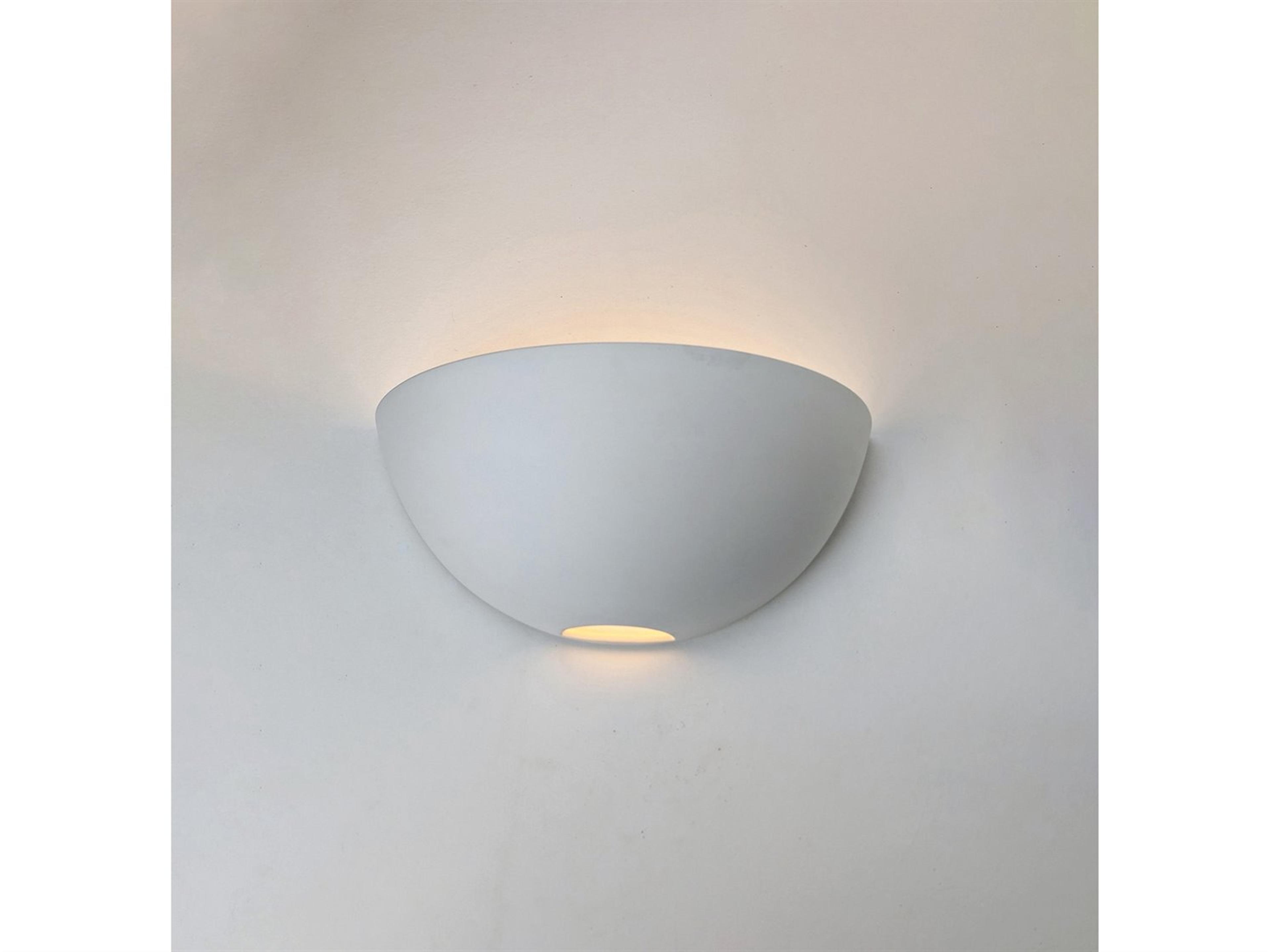 A19 Aegina 1-Light White Wall Sconce