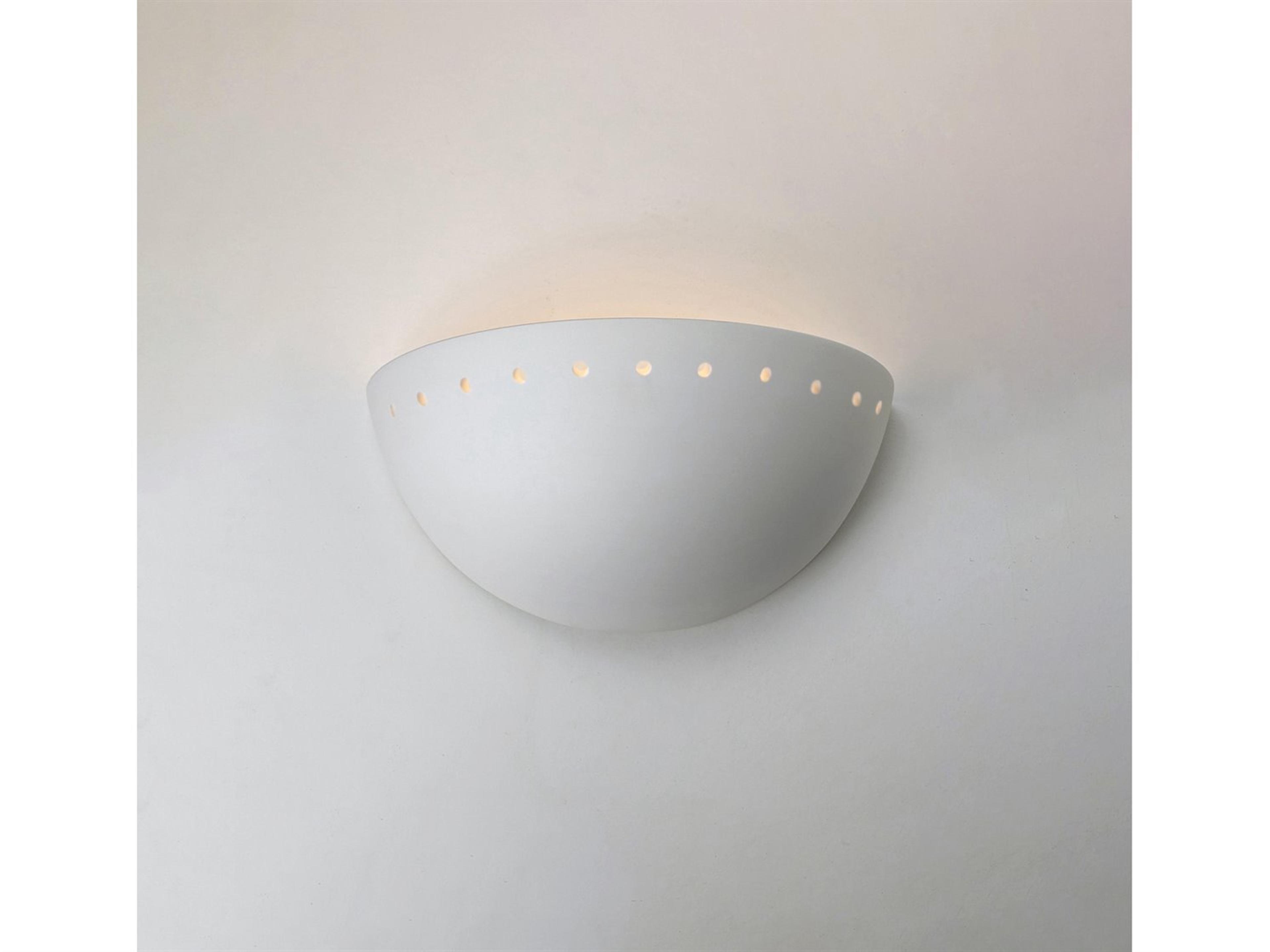 A19 Cyprus 1-Light White Wall Sconce