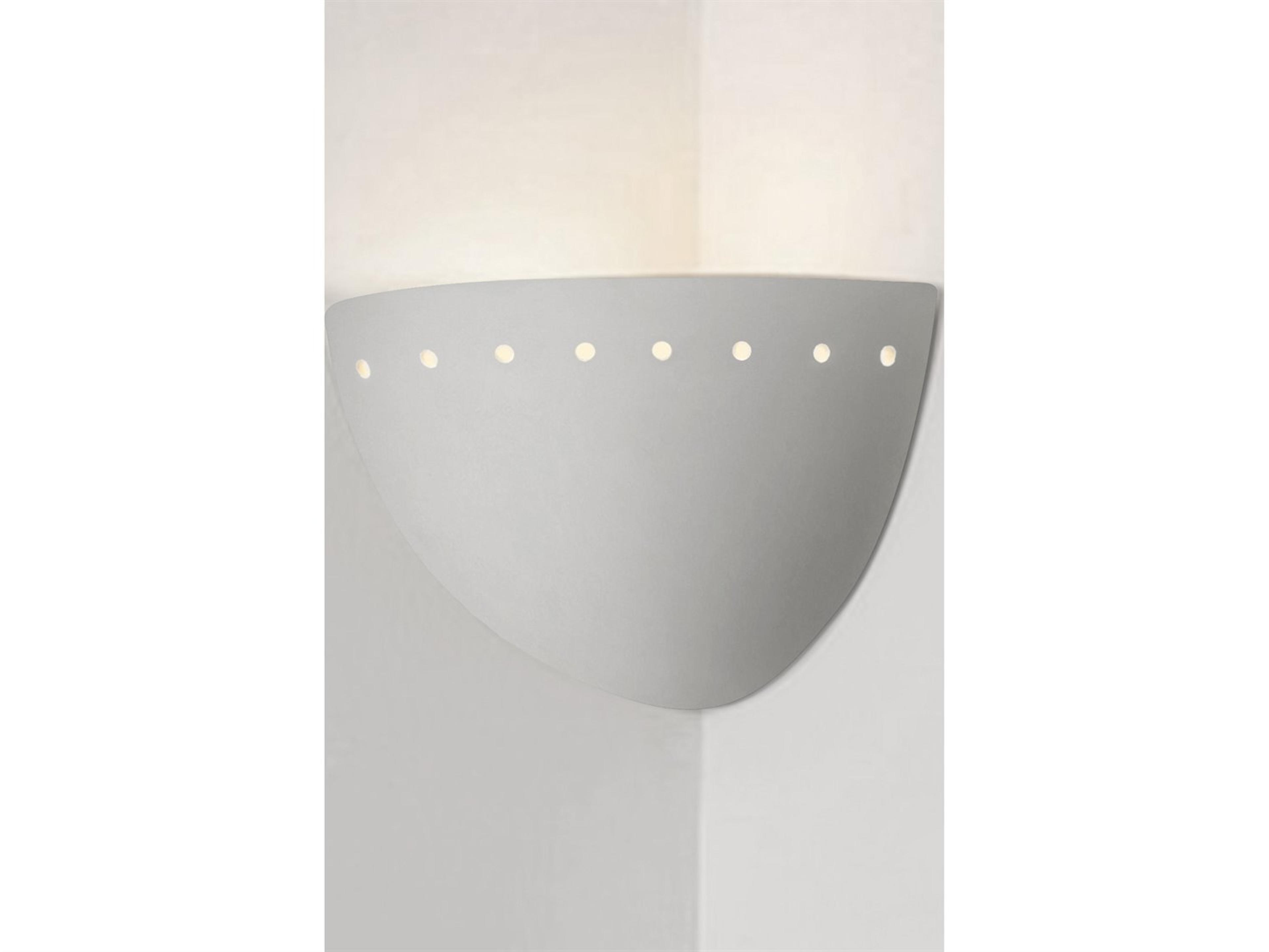 A19 Gran Cyprus 1-Light White Corner Wall Sconce