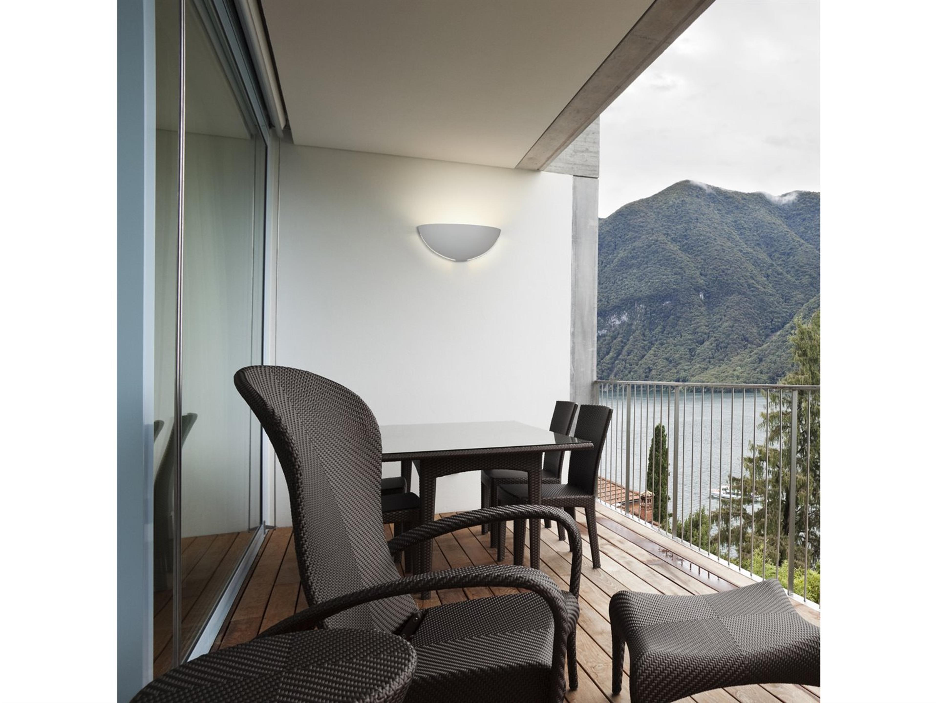 A19 Great Capri 2-Light White Wall Sconce