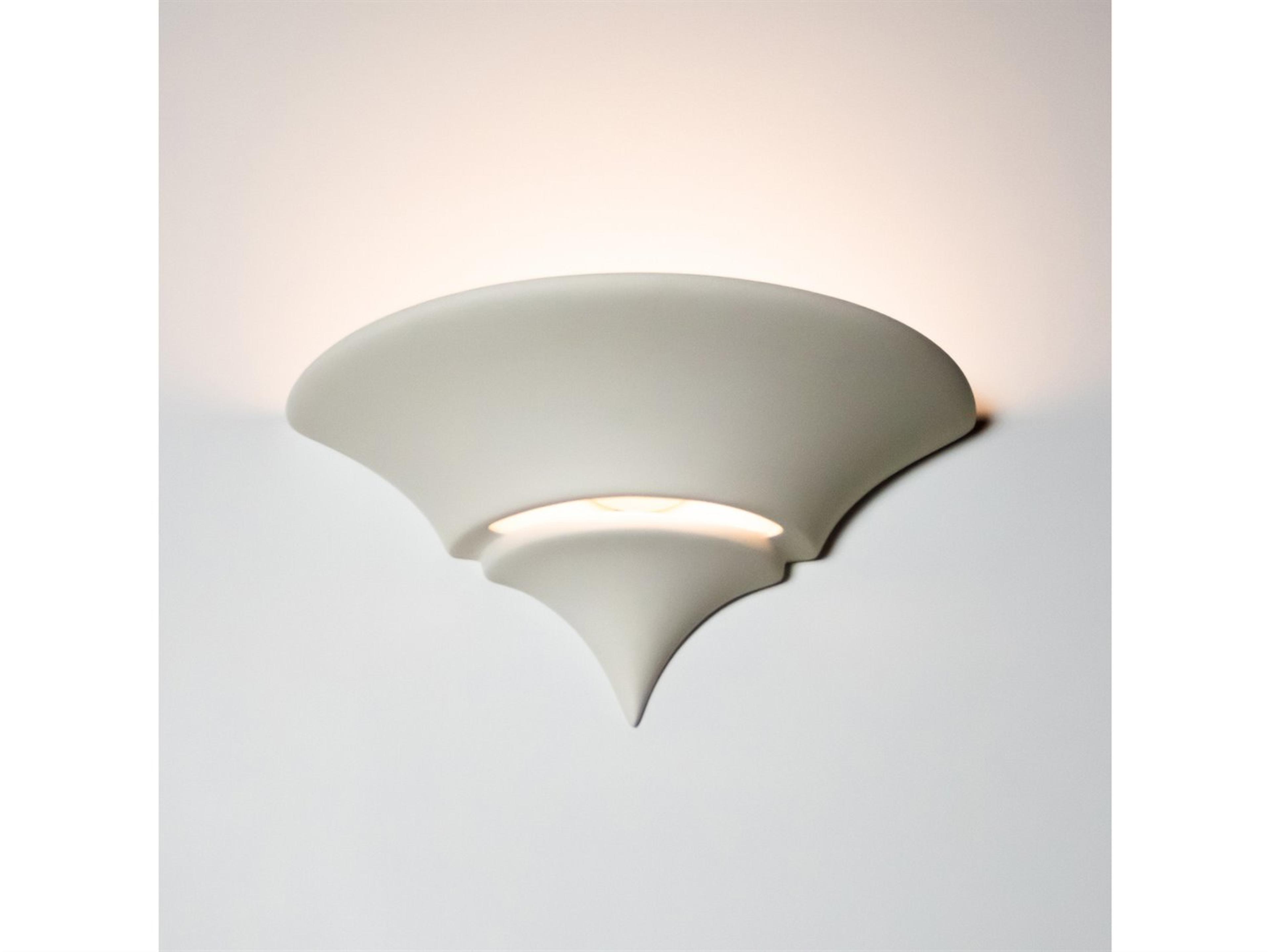 A19 Atlantis 1-Light White Wall Sconce