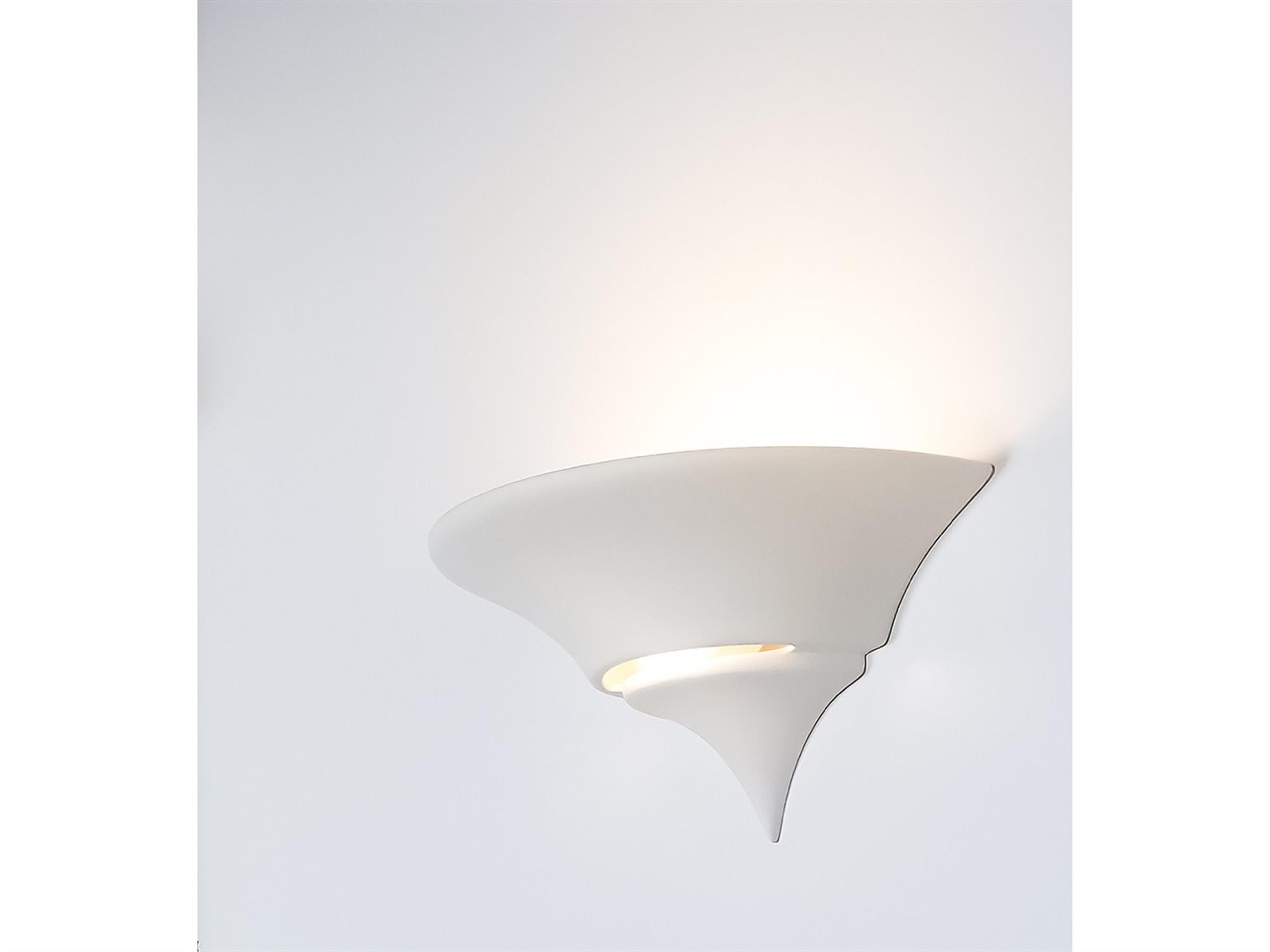 A19 Atlantis 1-Light White Wall Sconce