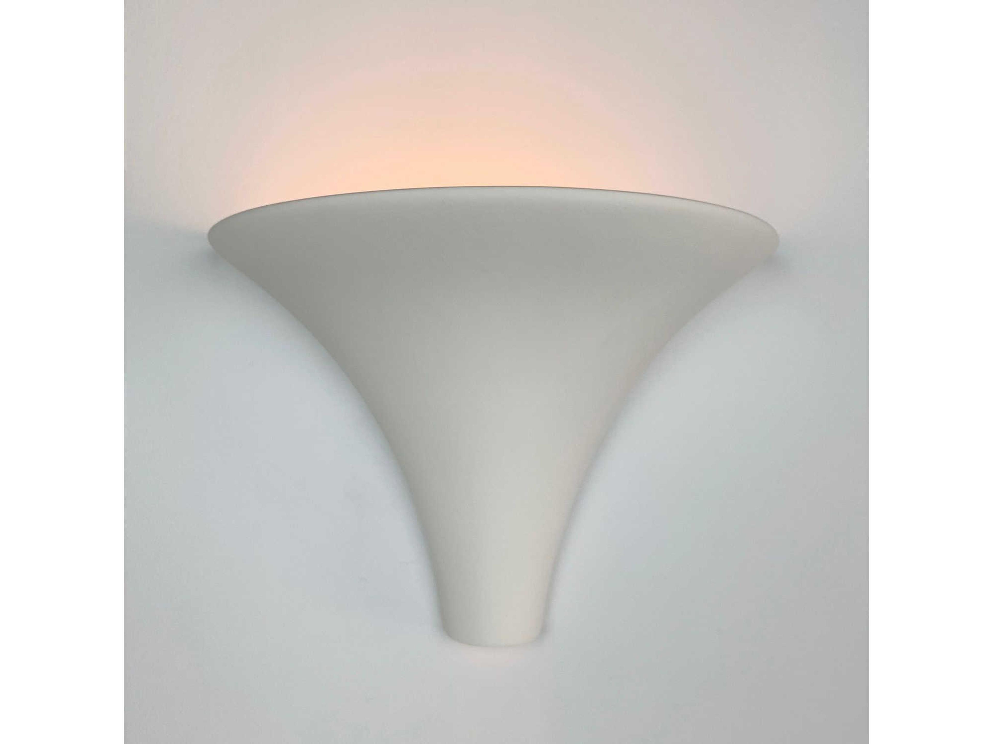 A19 Madera 1-Light White Wall Sconce