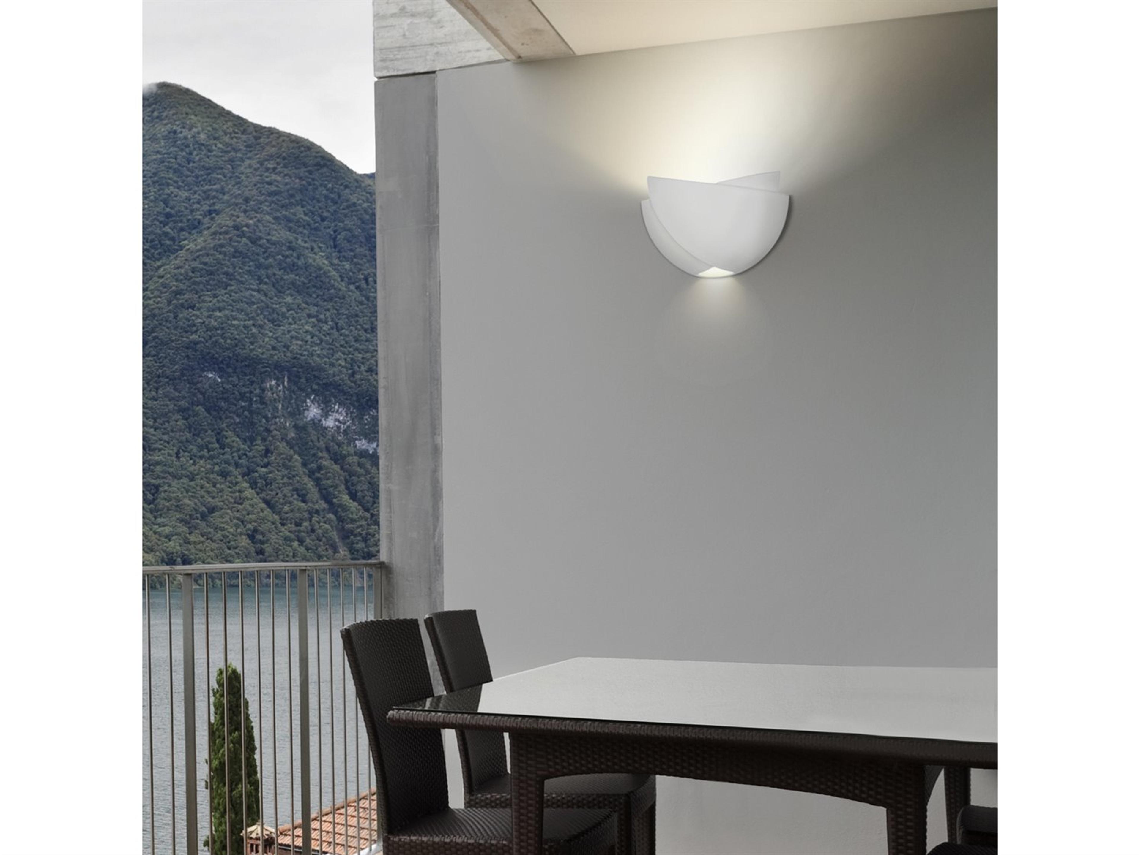 A19 Gran Ceylon 2-Light White Wall Sconce